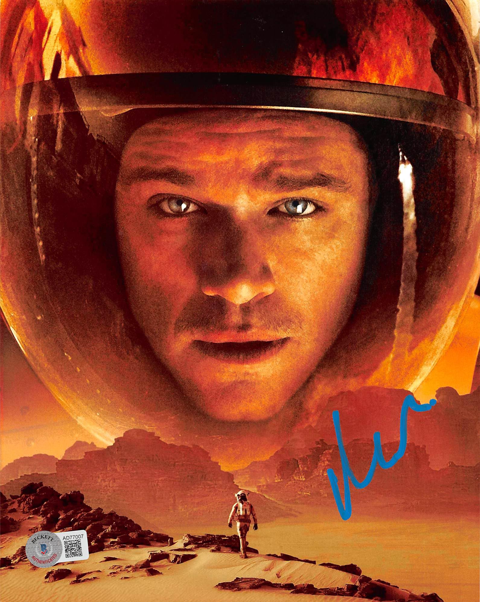 Matt Damon The Martian Authentic Signed 8x10 Photo Autographed BAS #AD77007