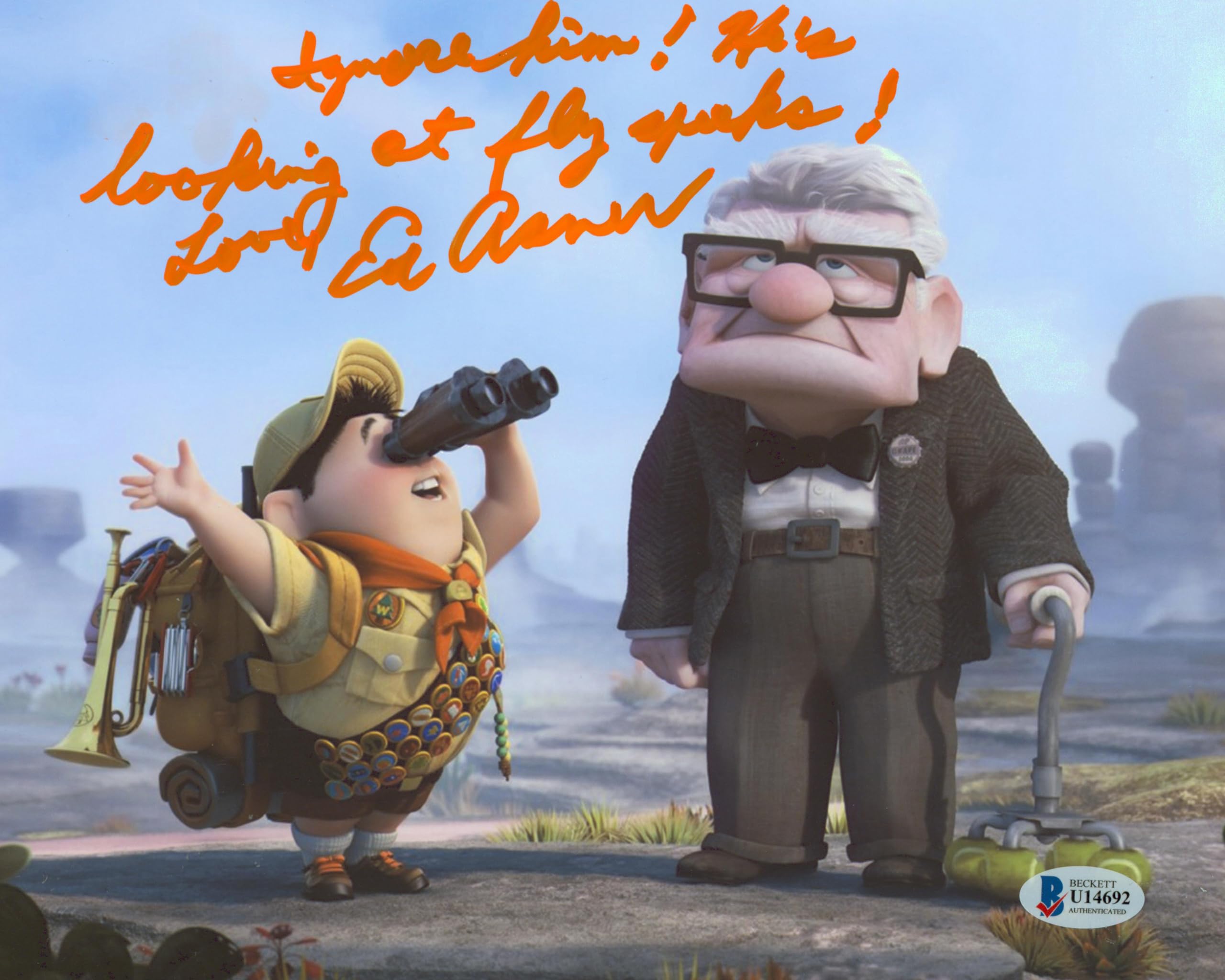 Ed Asner Up "Ignore Him!" Authentic Signed 8x10 Photo Autographed BAS #U14692