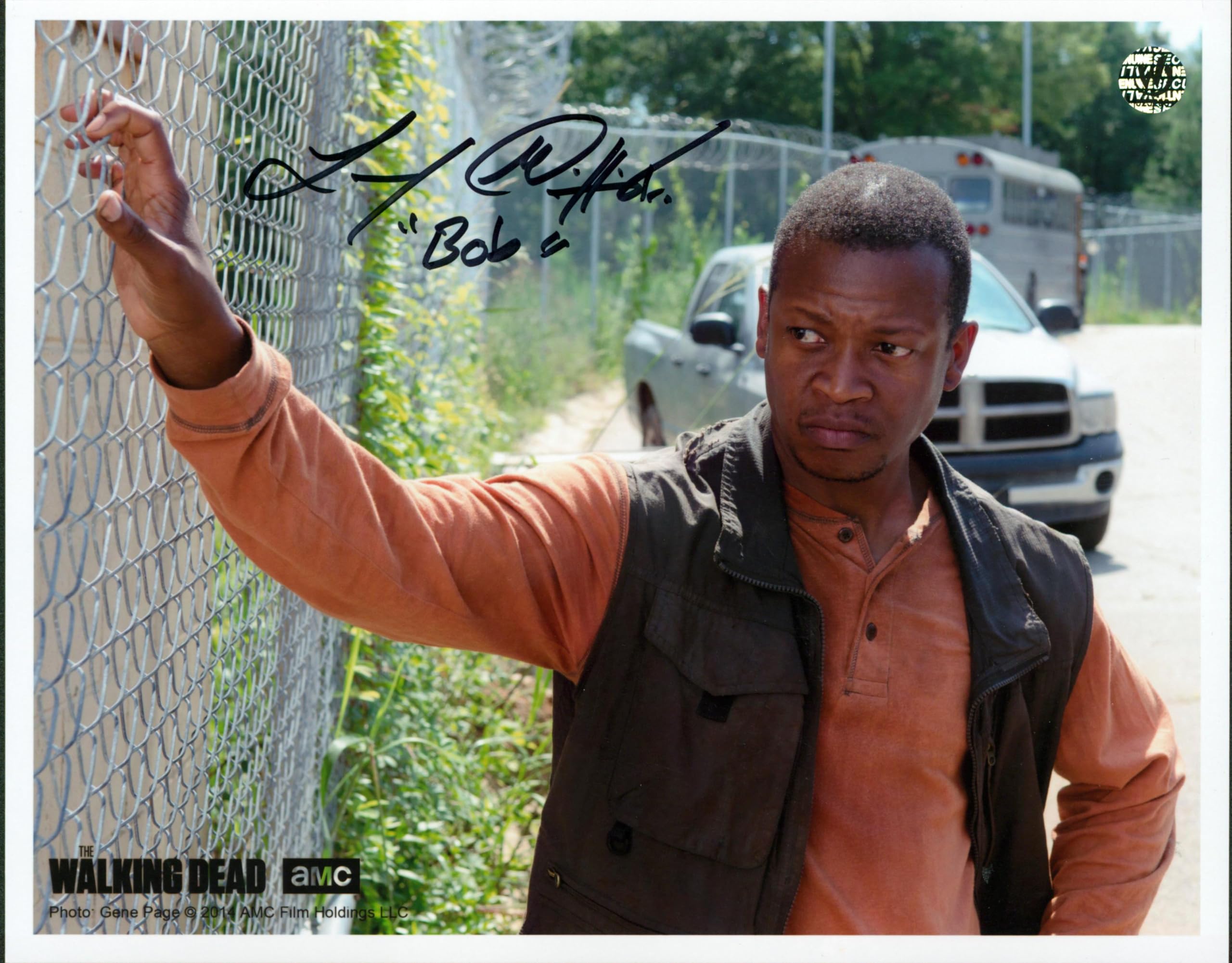 Lawrence Gilliard The Walking Dead "Bob" Signed 8x10 Photo Wizard World 3
