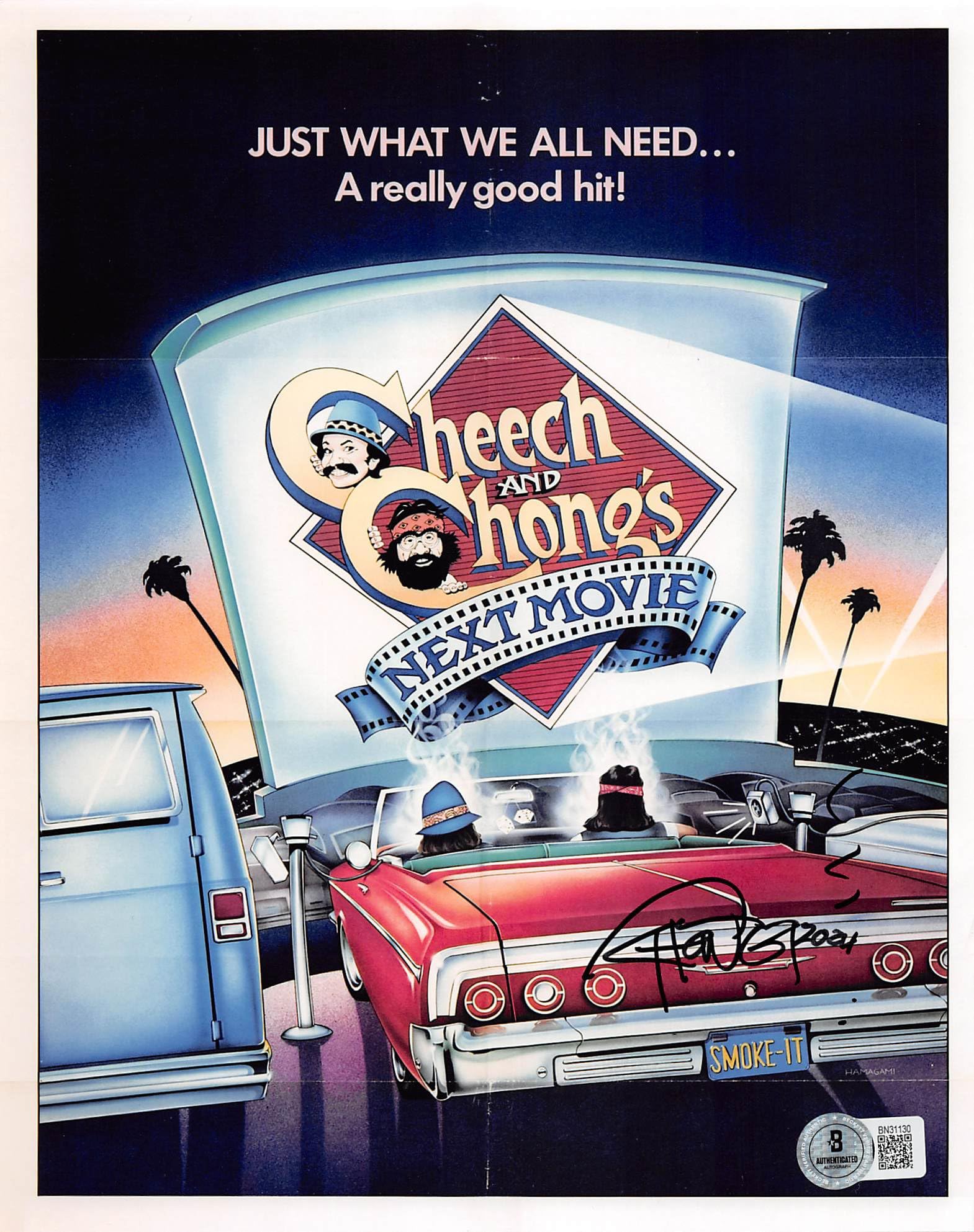 Tommy Chong Cheech & Chong's Next Movie Signed 8x10 Vertical Photo BAS 3