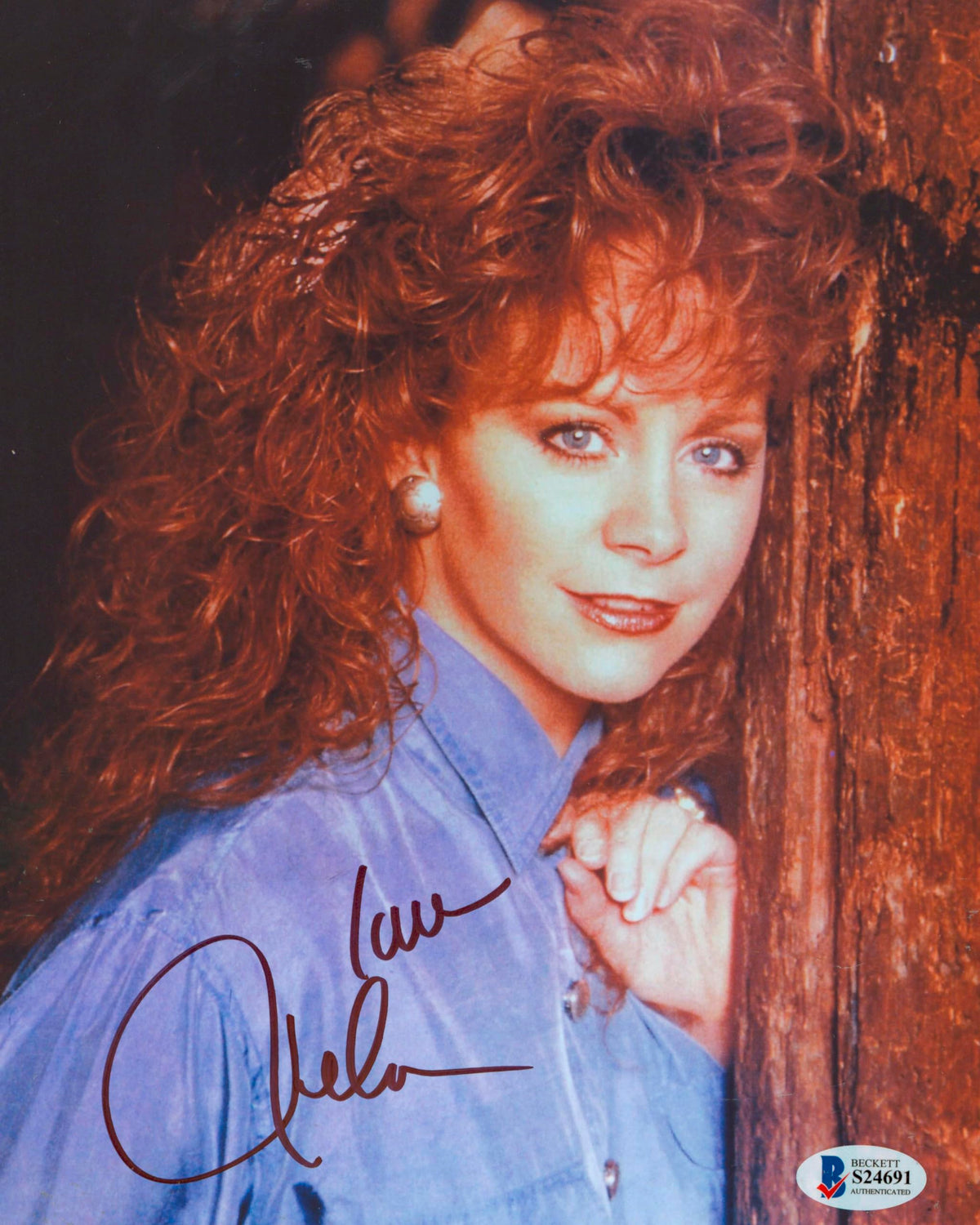 Reba McEntire The Voice Authentic Signed 8x10 Photo Autographed BAS #S24691