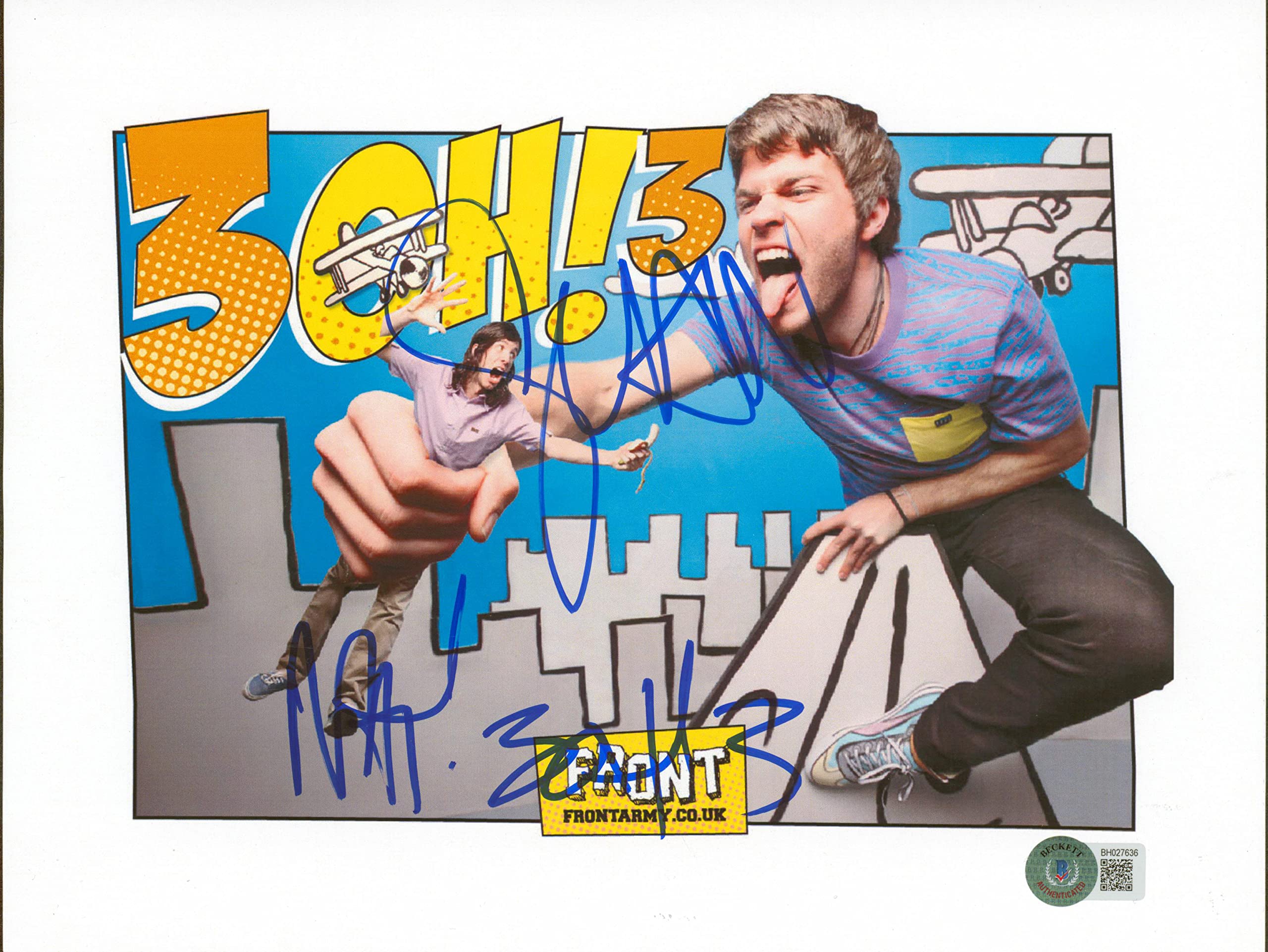 Nathaniel Motte & Sean Foreman 3OH!3 Authentic Signed 8.5x11 Photo BAS #BH027636