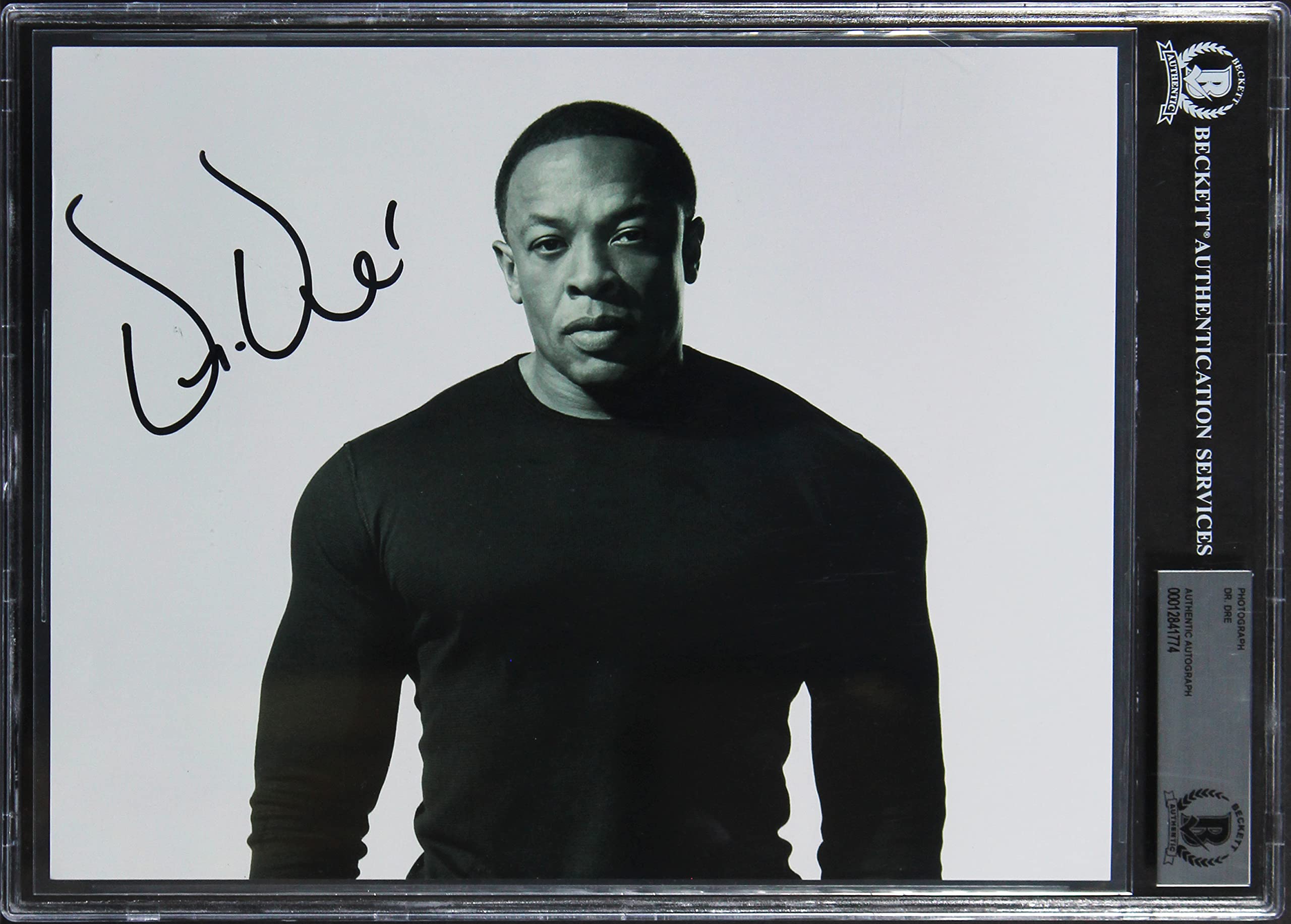 Dr. Dre N.W.A Authentic Signed 8x10 Photo Autographed BAS Slabbed