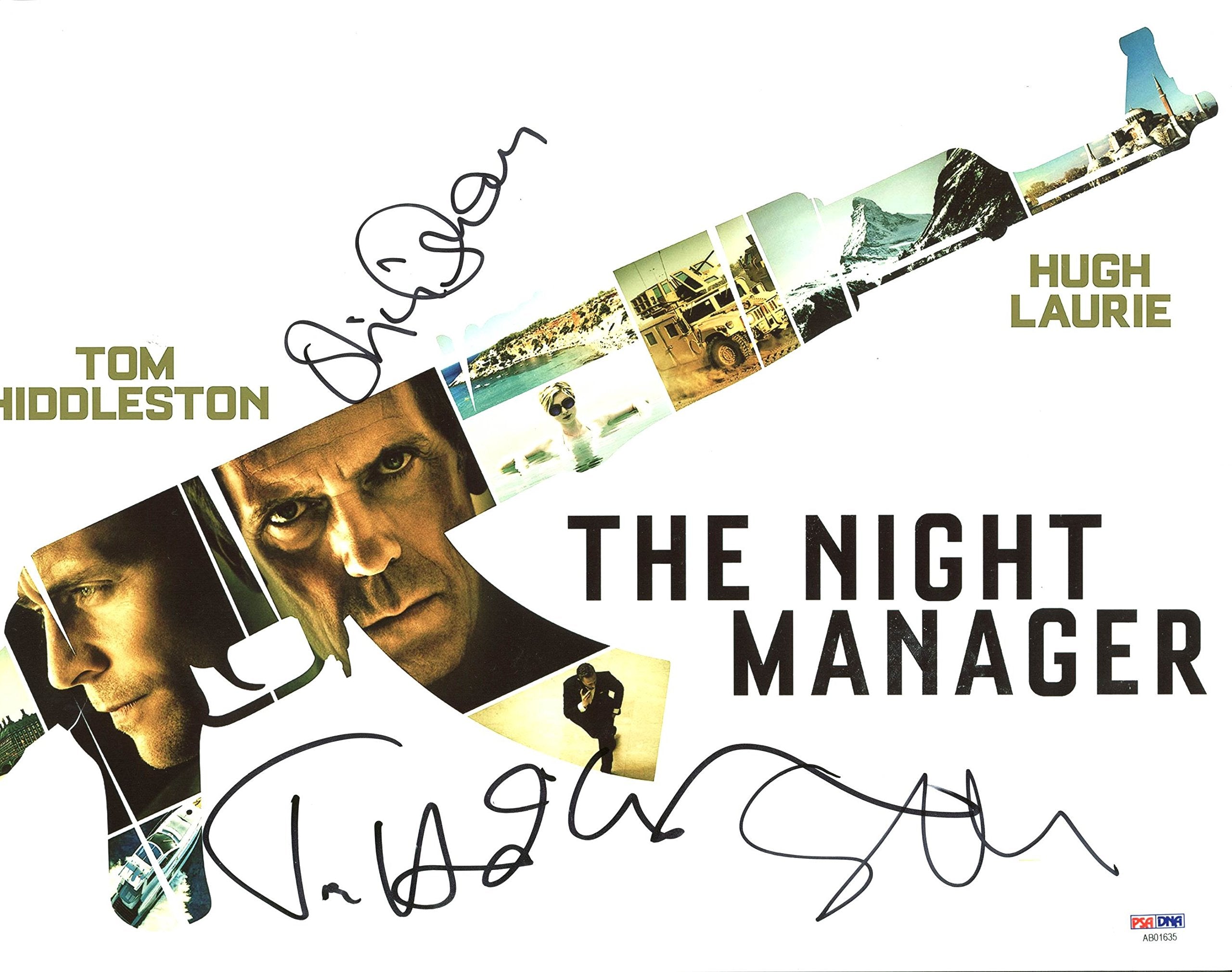 The Night Manager (Hiddleston, Colman & Bier) Signed 11X14 Photo PSA #AB01635