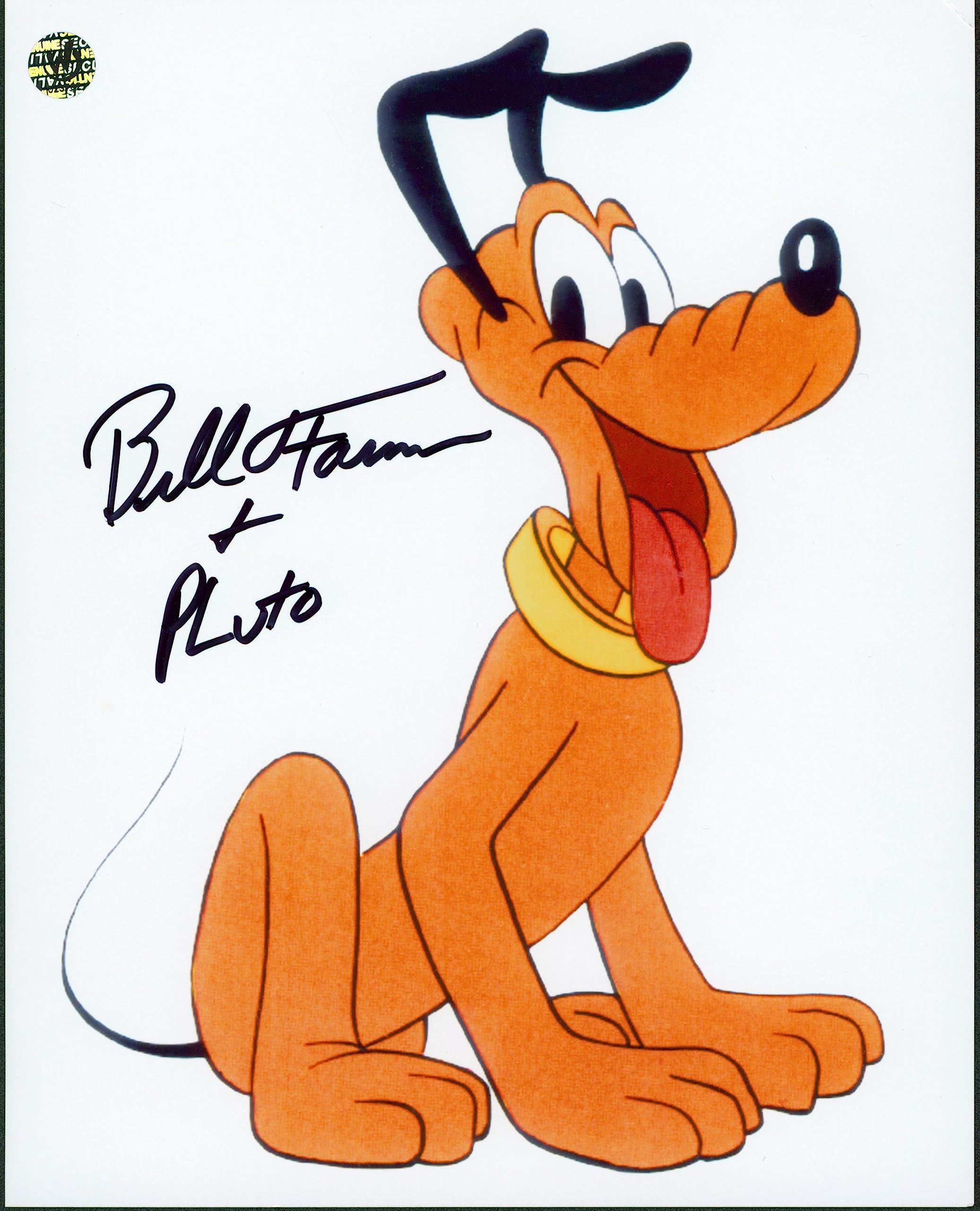 Bill Farmer Disney "Pluto" Authentic Signed 8x10 Photo Wizard World #023762