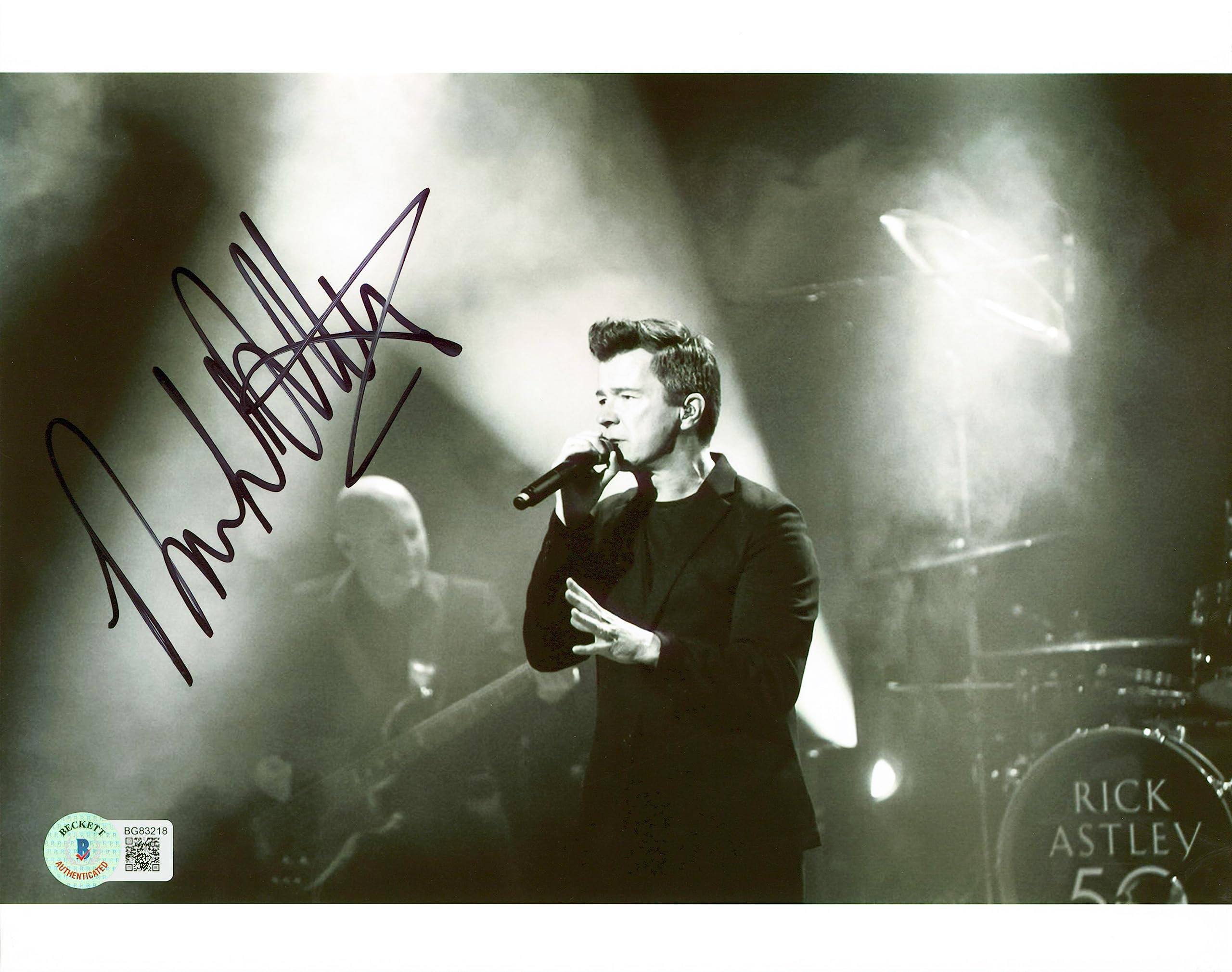 Rick Astley Authentic Signed 8x10 Black & White Photo Autographed BAS #BG83218