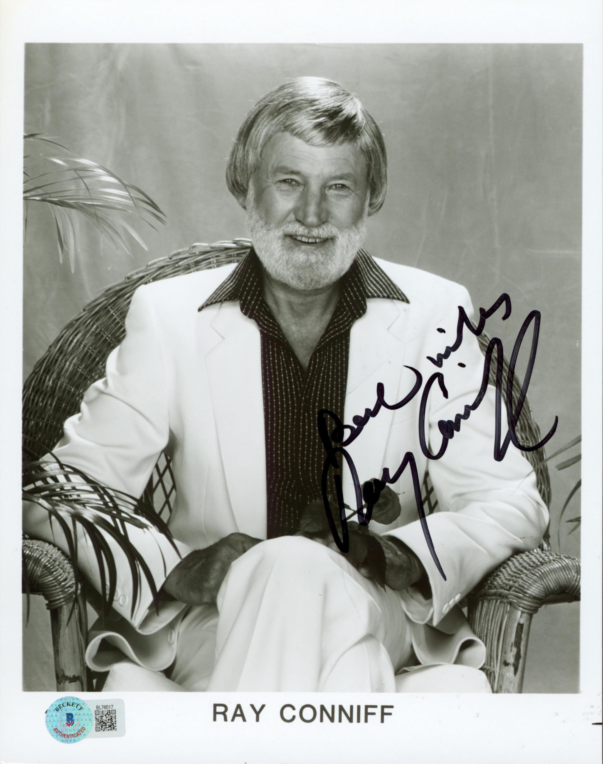Ray Conniff Musician Authentic Signed 8x10 Black & White Photo BAS #BL76517