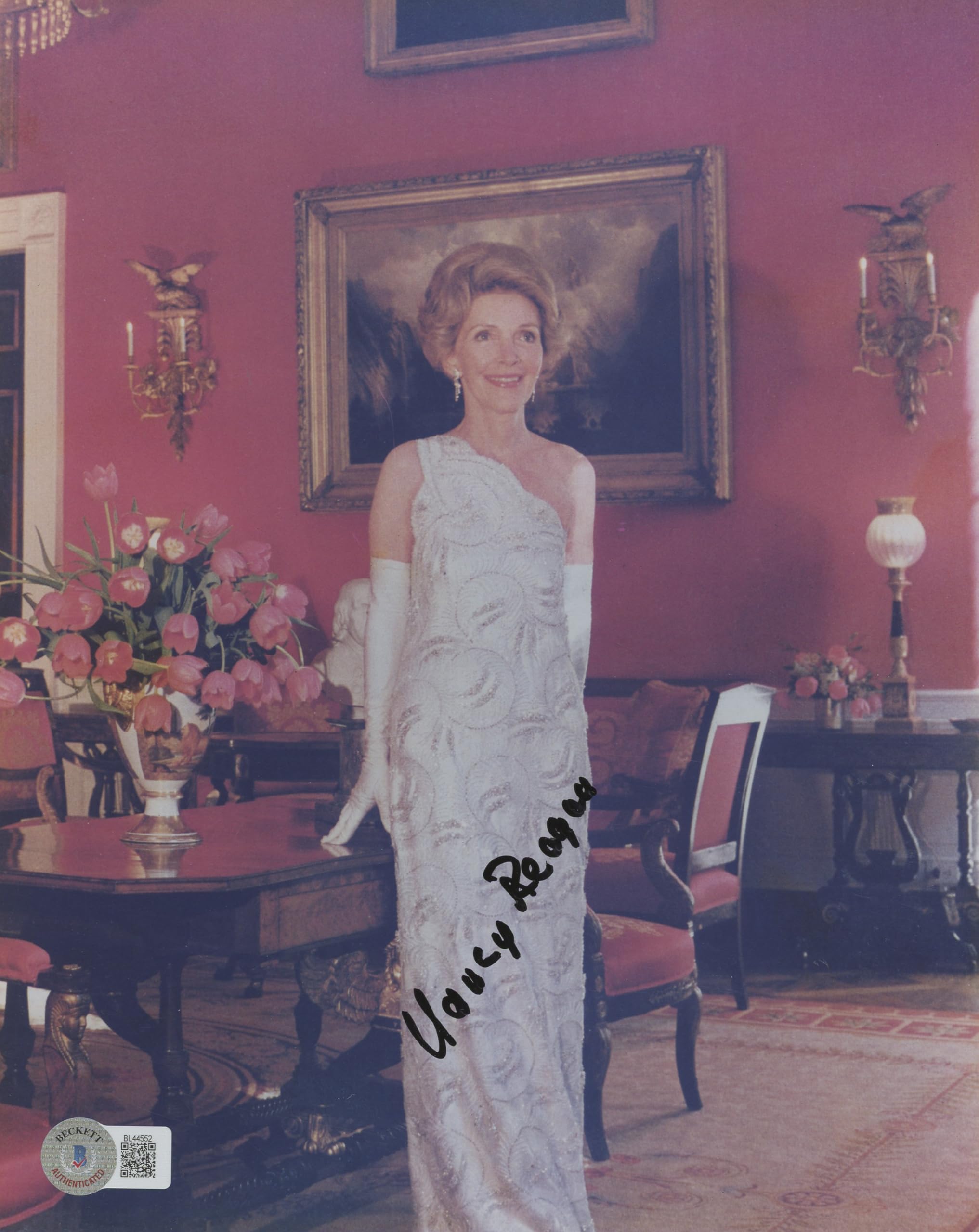 Nancy Reagan Hellcats of the Navy Authentic Signed 8x10 Photo BAS #BL44552