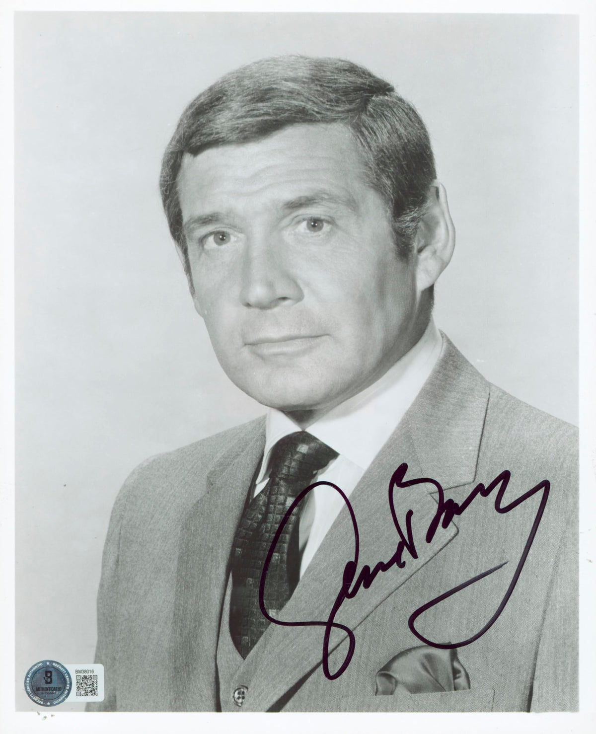 Gene Barry The War of The Worlds Authentic Signed 8x10 Photo BAS #BM38016