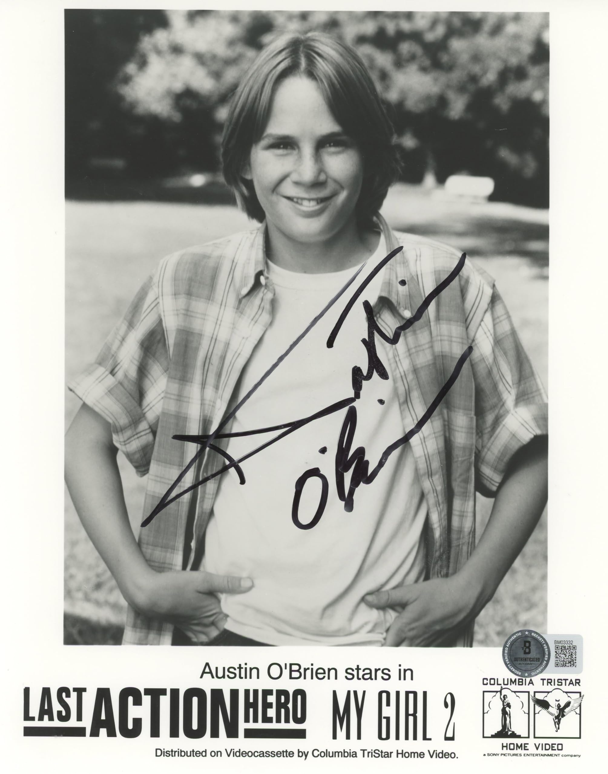 Austin O'Brien Last Action Hero Authentic Signed 8x10 Photo BAS #BM03332