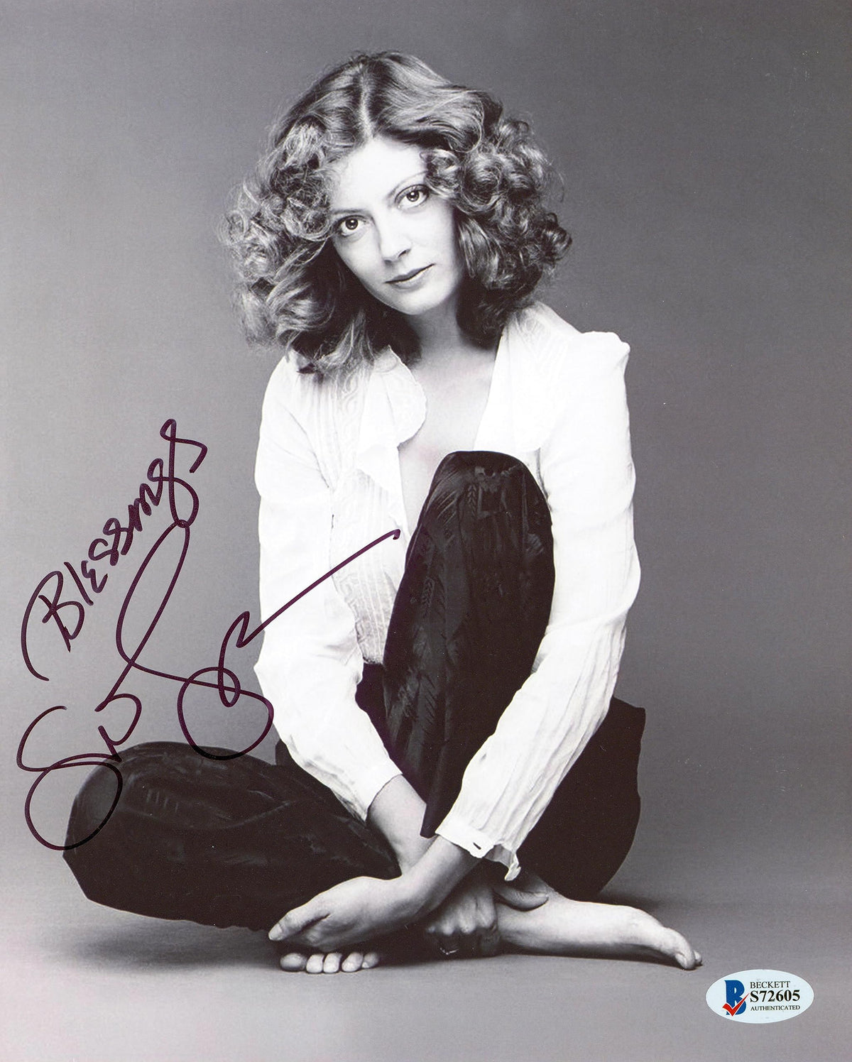 Susan Sarandon Thelma & Louise "Blessings" Signed 8x10 Sexy Photo BAS #S72605