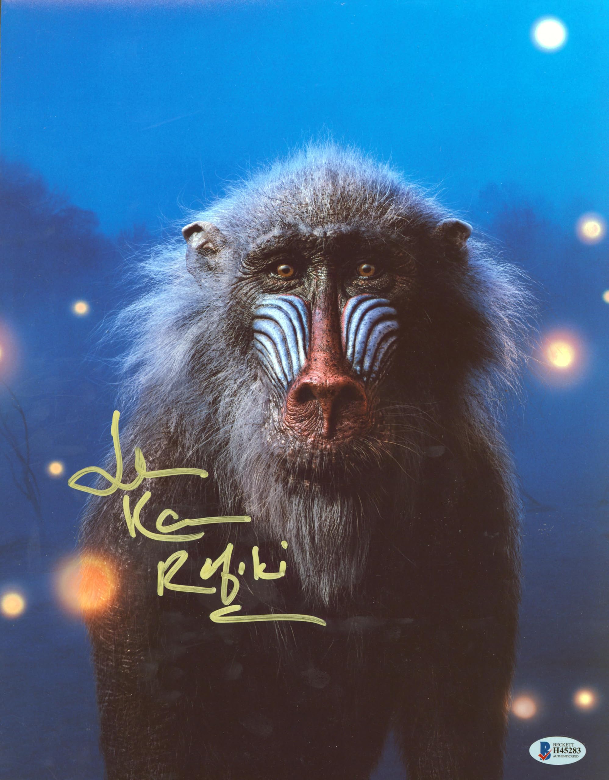 John Kani The Lion King "Rakiki" Authentic Signed 11x14 Photo BAS #H45283