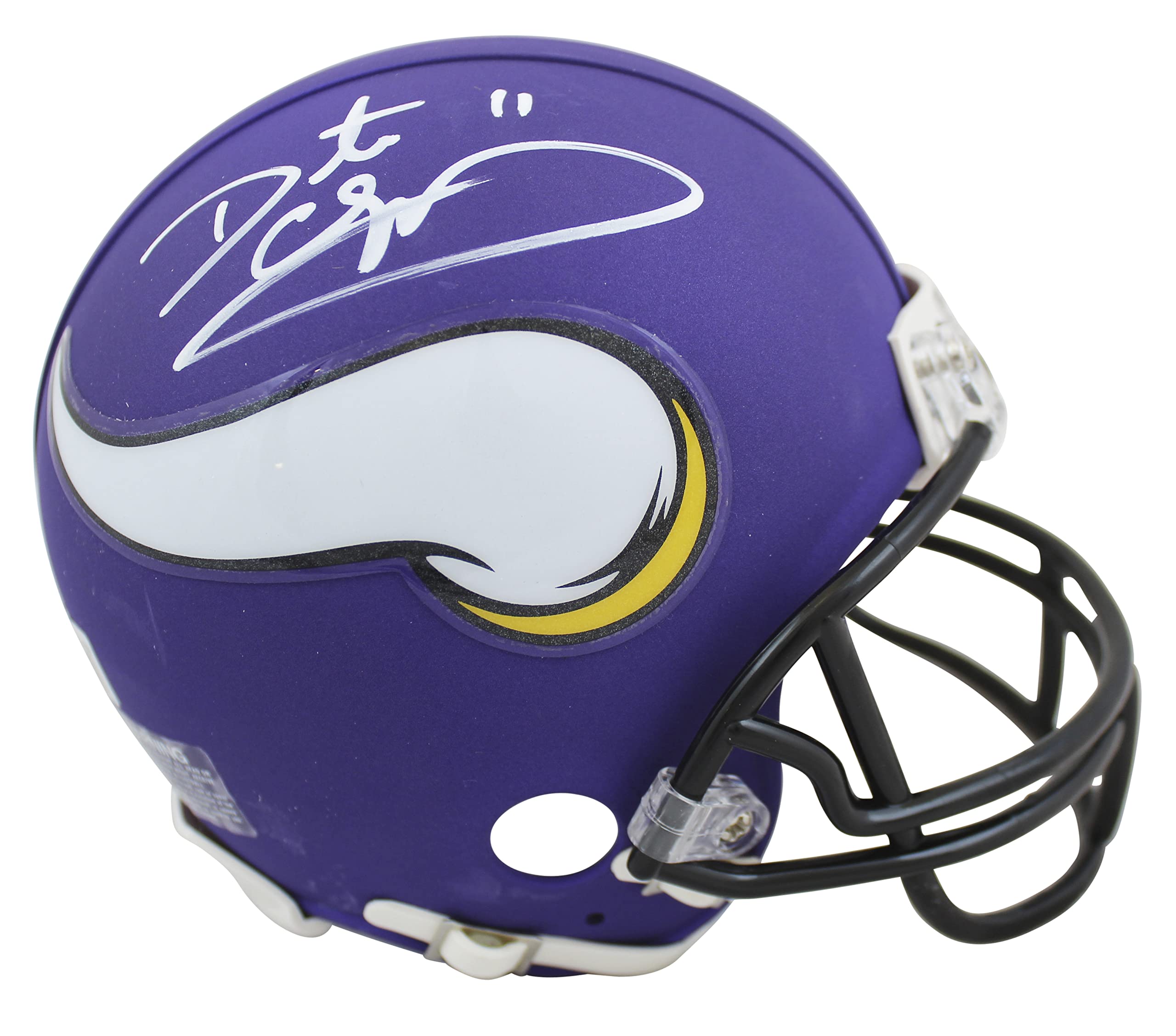 Vikings Daunte Culpepper Authentic Signed Rep Mini Helmet BAS Witnessed