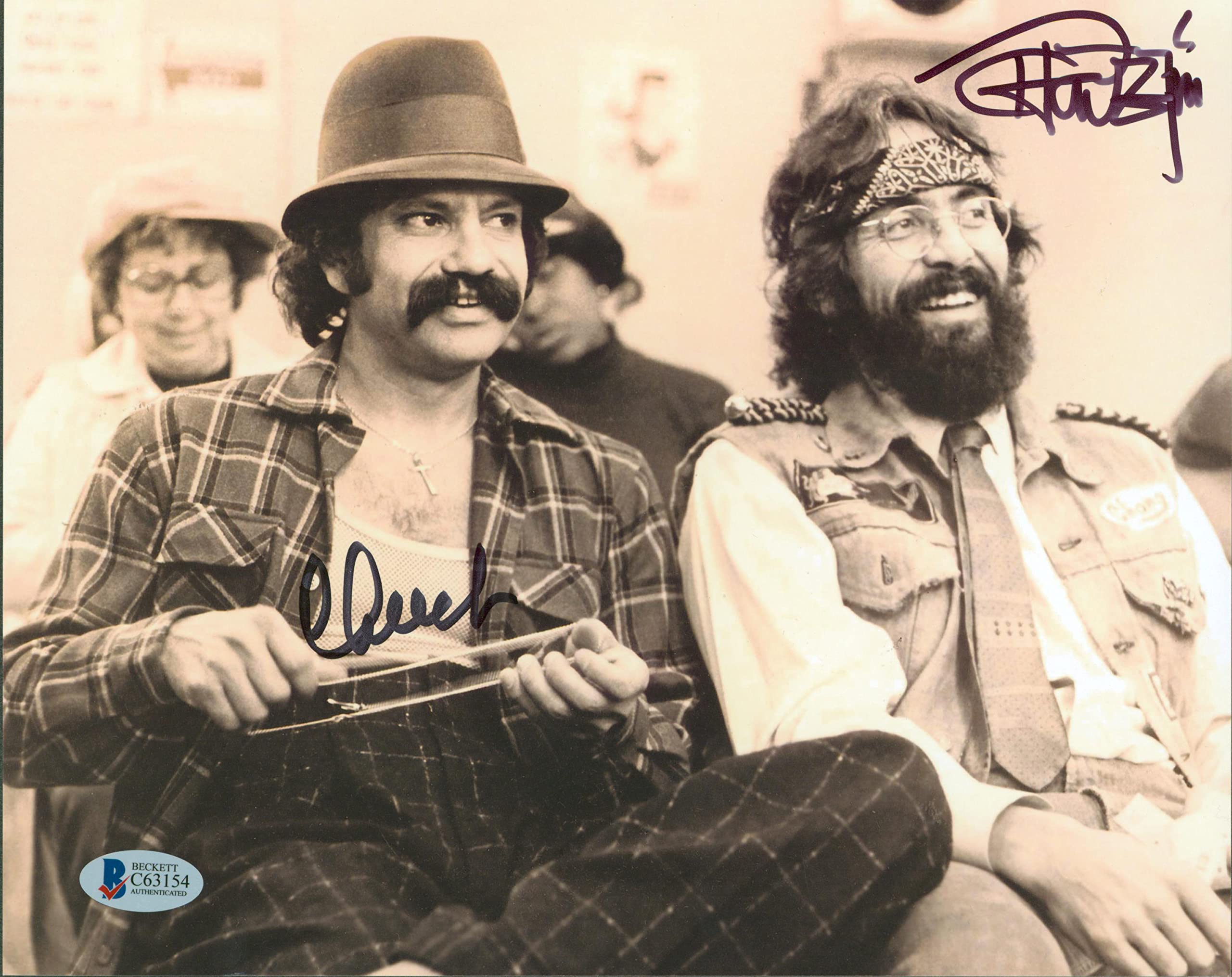 Cheech Marin & Tommy Chong Up in Smoke Authentic Signed 8x10 Photo BAS #C63154
