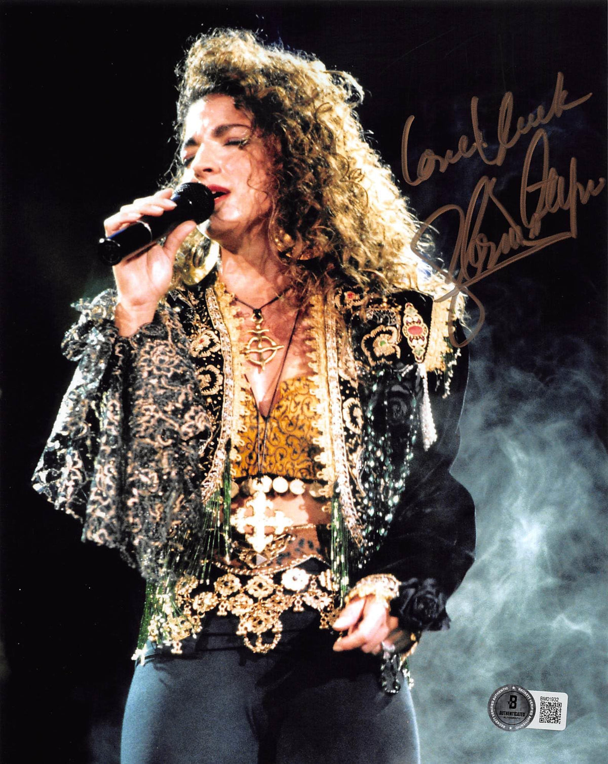 Gloria Estefan Miami Sound Machine "Good Luck" Signed 8x10 Photo BAS #BM01932
