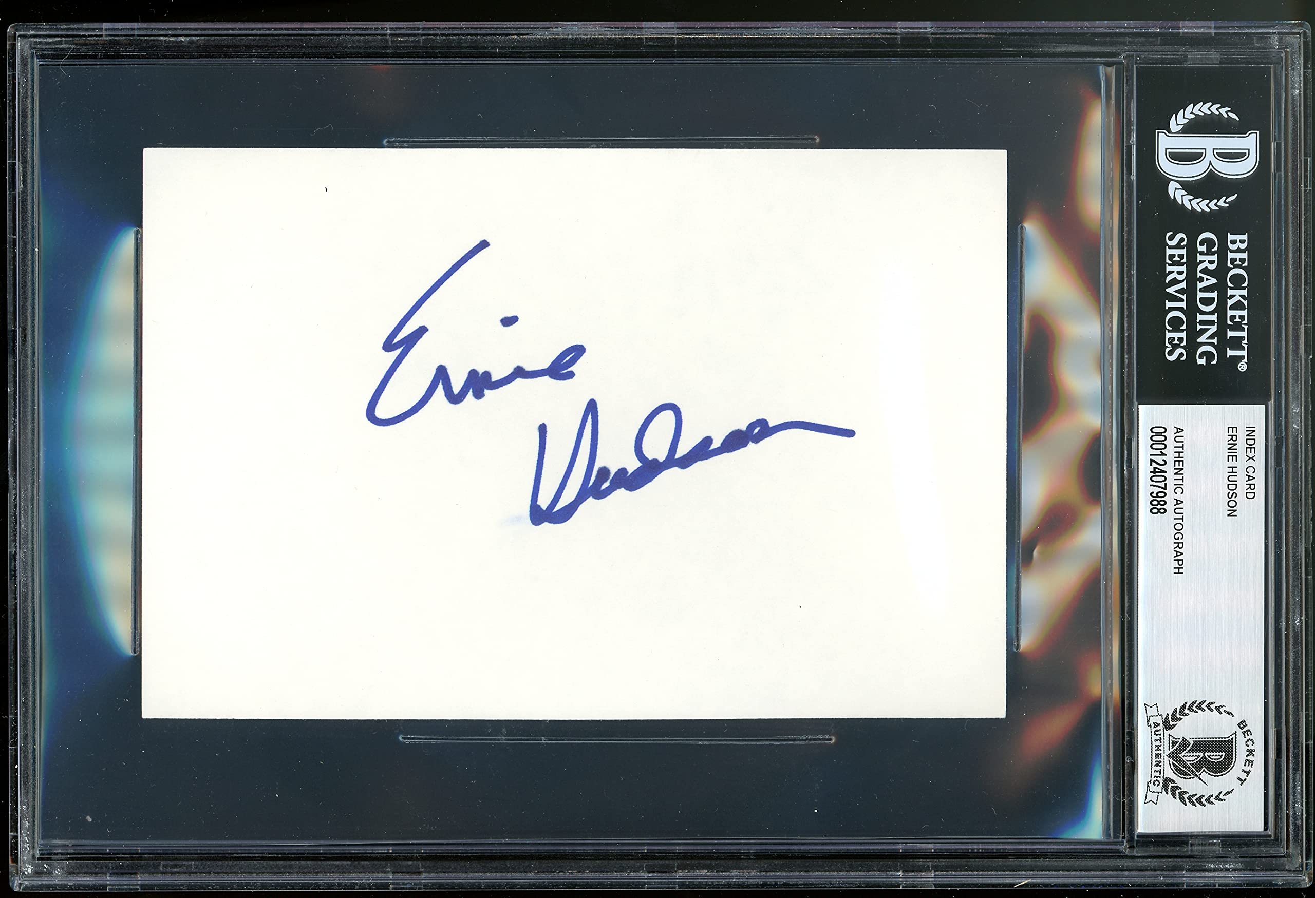 Ernie Hudson Ghostbusters Authentic Signed 4x6 Index Card Autographed BAS Slab