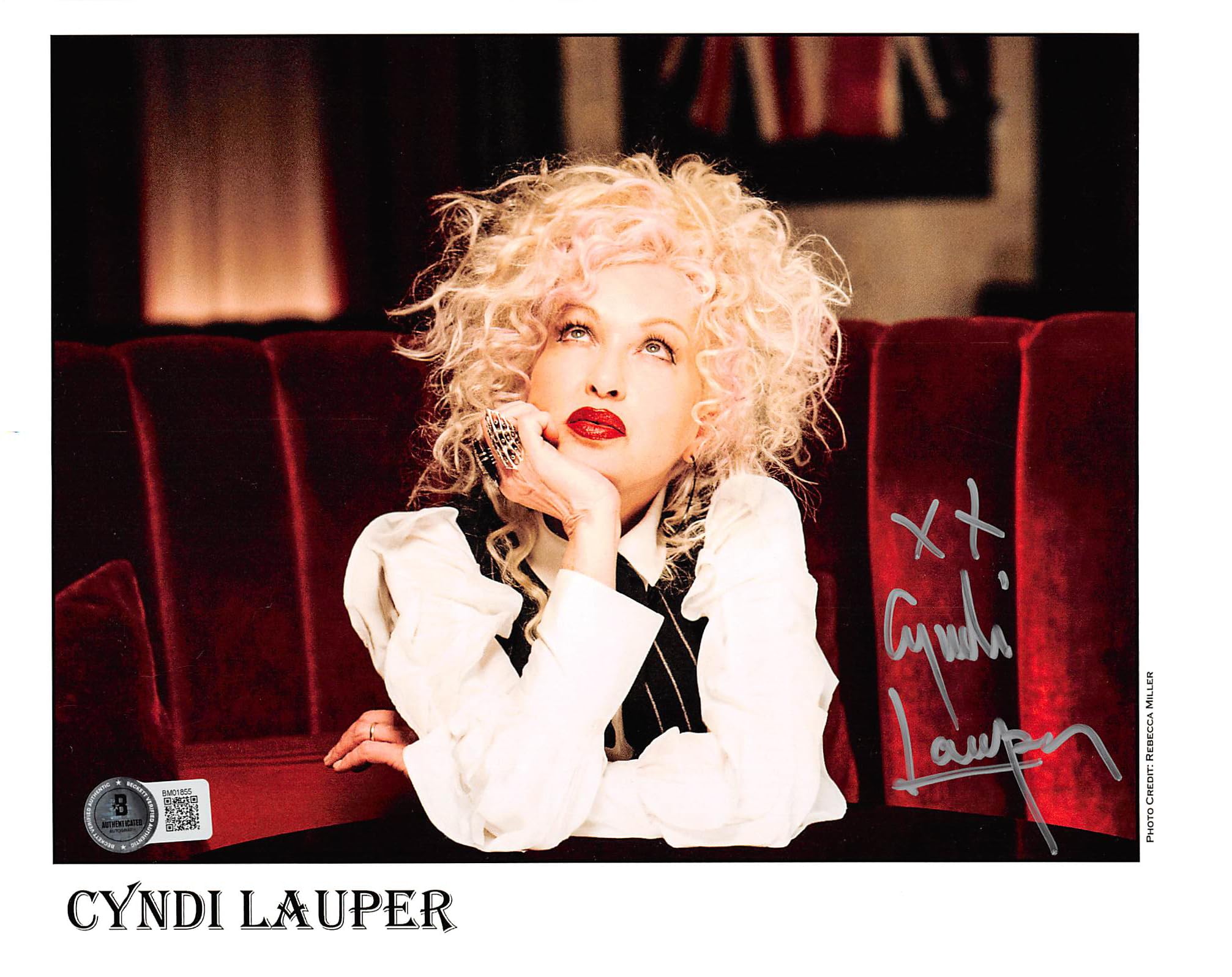 Cyndi Lauper Singer Authentic Signed 8x10 Photo Autographed BAS #BM01855
