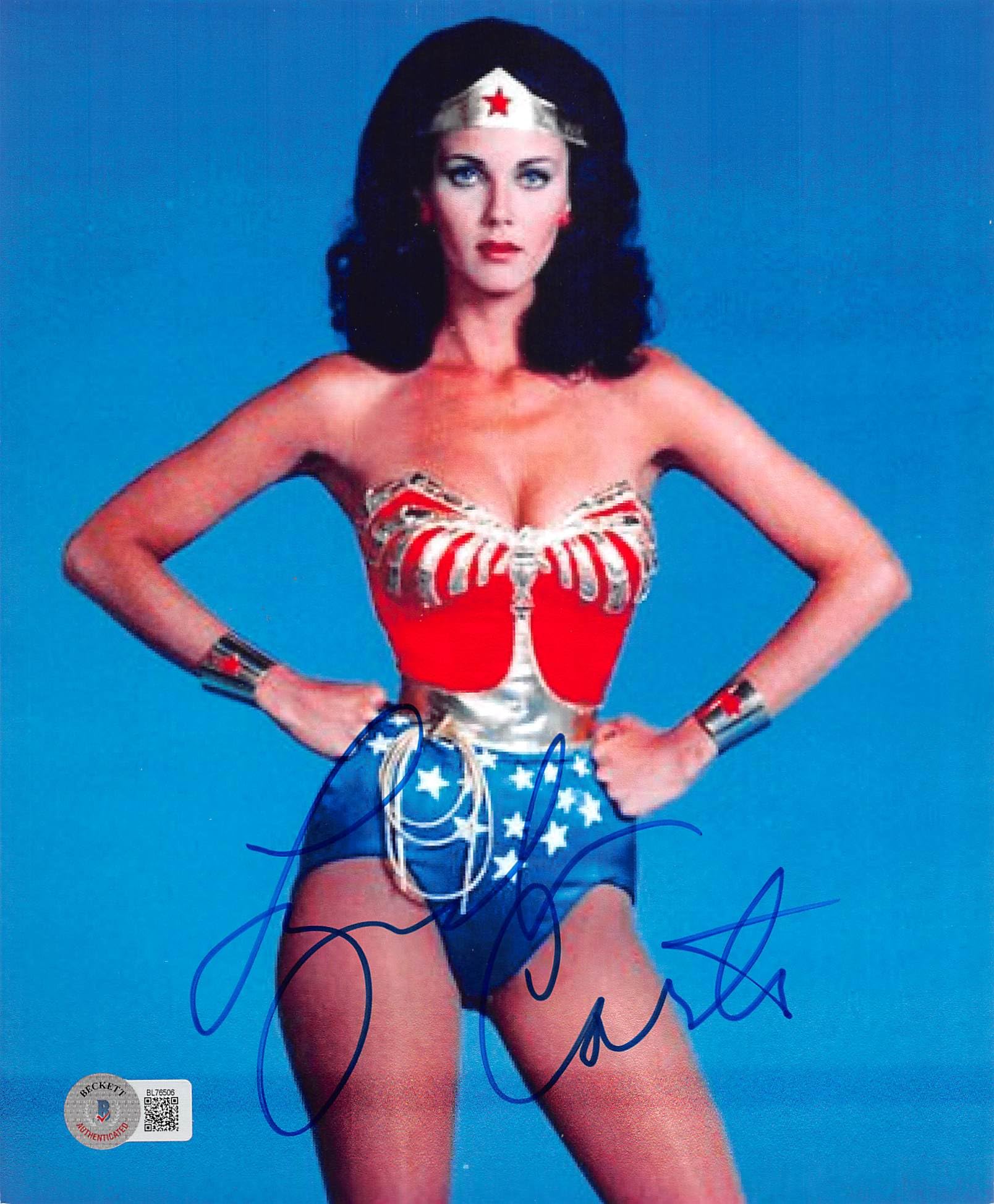 Lynda Carter Wonder Woman Authentic Signed 8x10 Photo Autographed BAS #BL76506