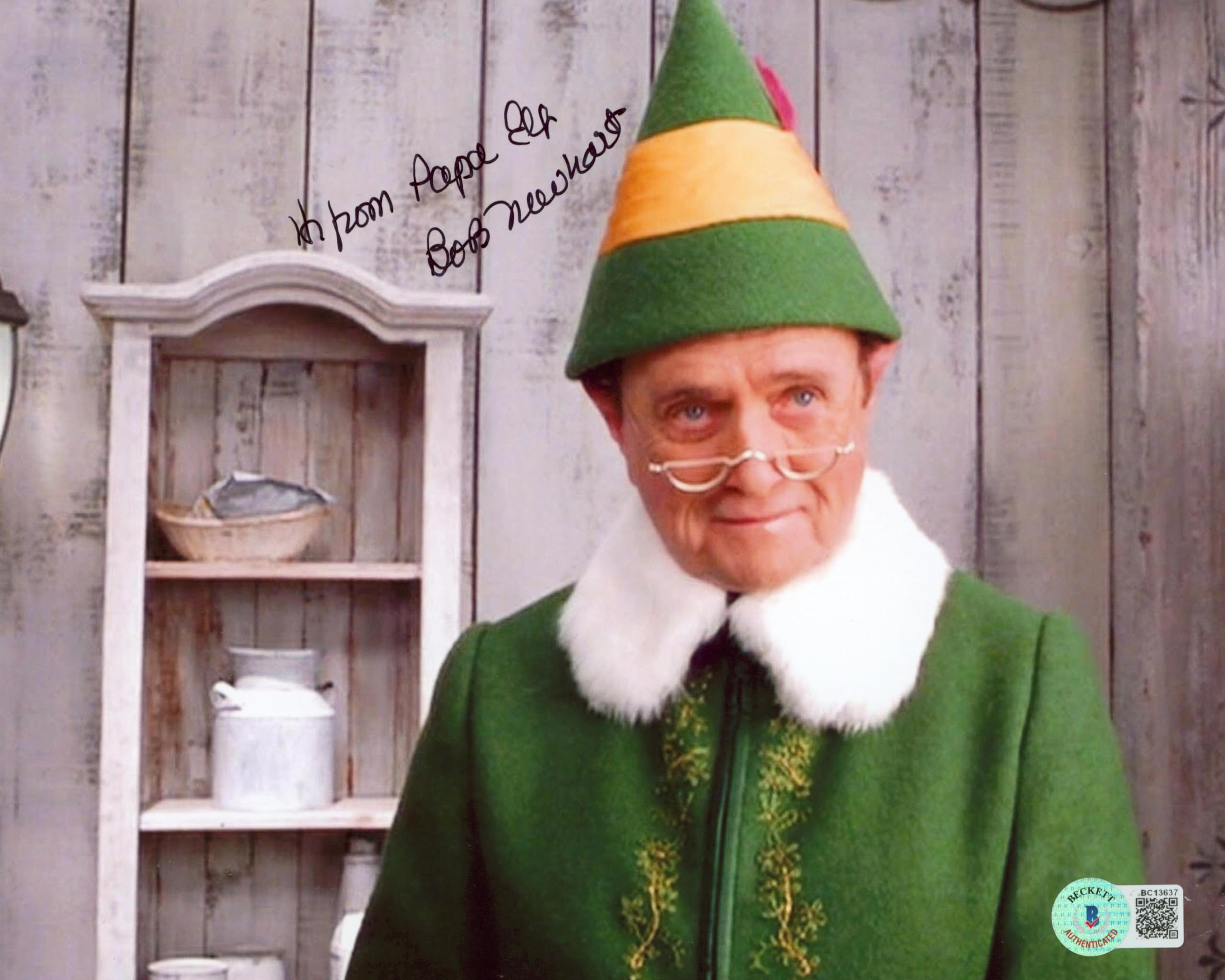 Bob Newhart Elf "Hi From Papa Elf" Authentic Signed 8x10 Photo BAS #BC13637
