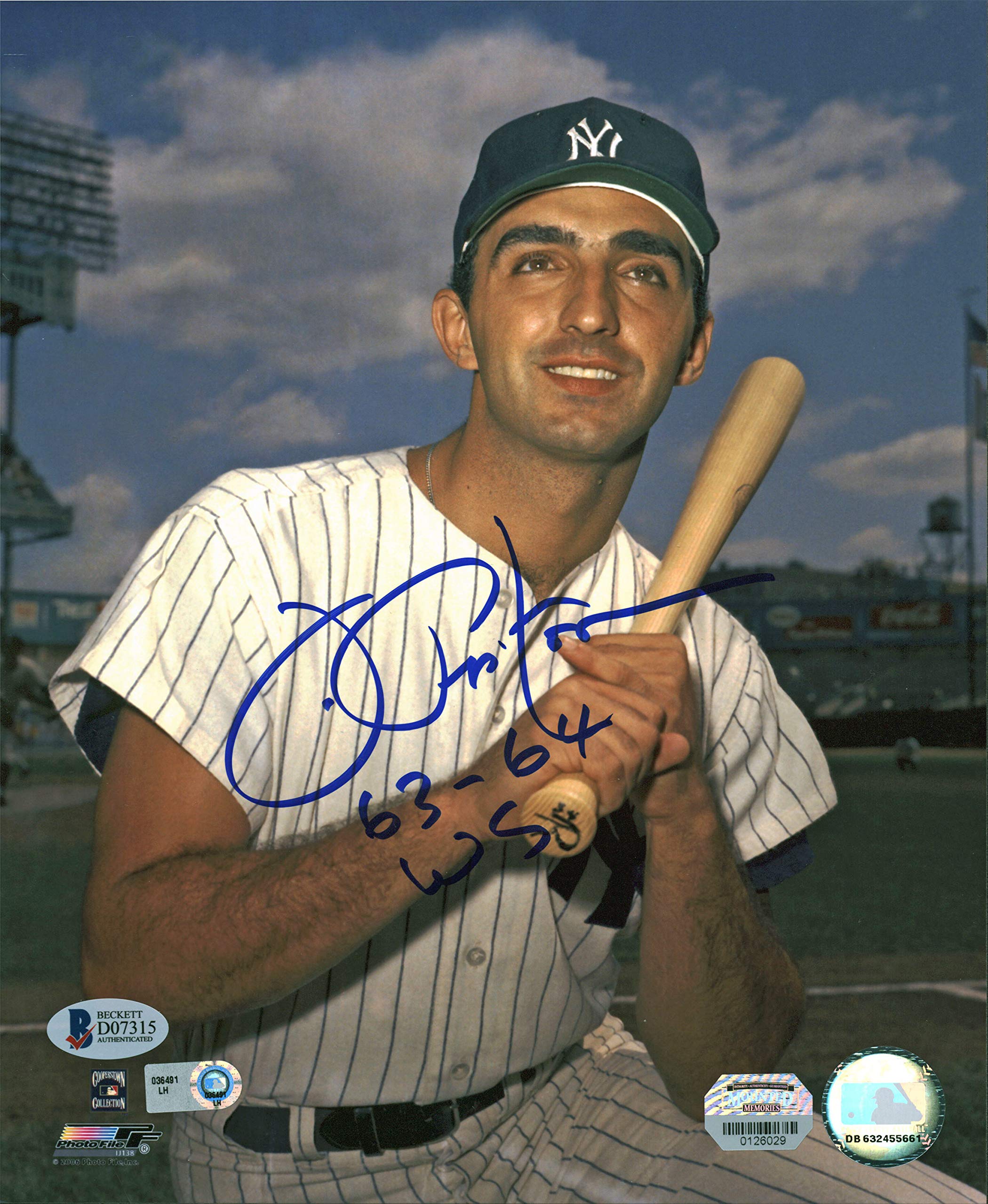 Yankees Joe Pepitone "63-64 WS" Authentic Signed 8x10 Photo BAS #D07315