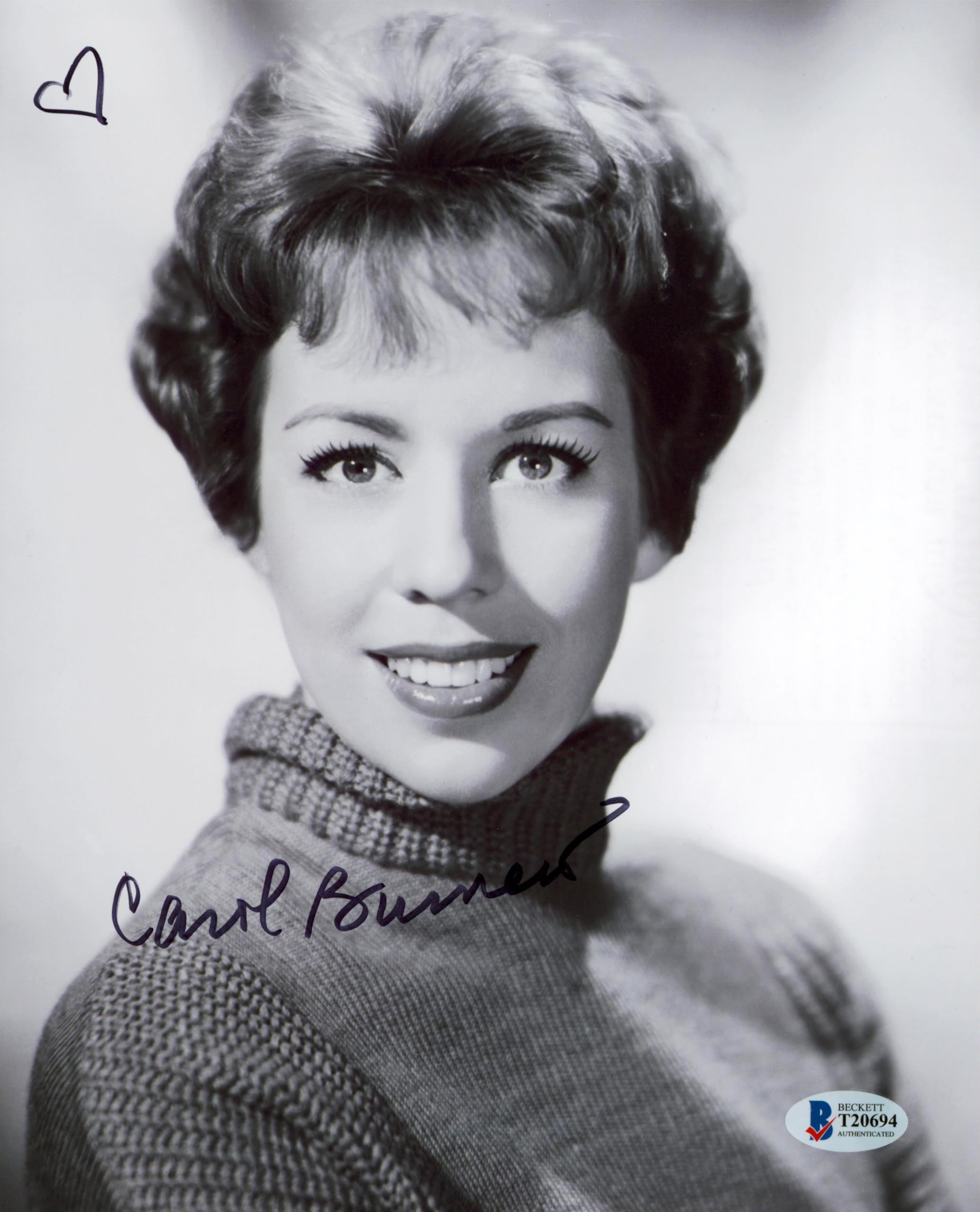 Carol Burnett Authentic Signed 8x10 Photo Autographed BAS #T20694