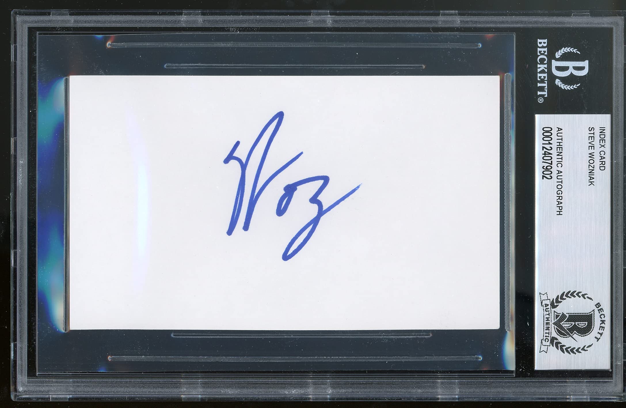 Steve Wozniak Apple Authentic Signed 3x5 Index Card Autographed BAS Slabbed