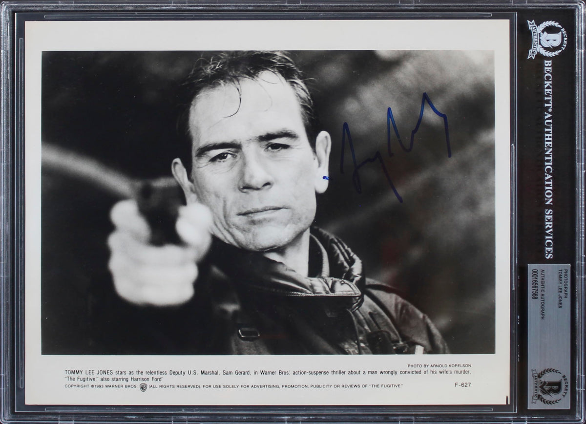 Tommy Lee Jones The Fugitive Authentic Signed 8x10 Photo BAS Slabbed 1