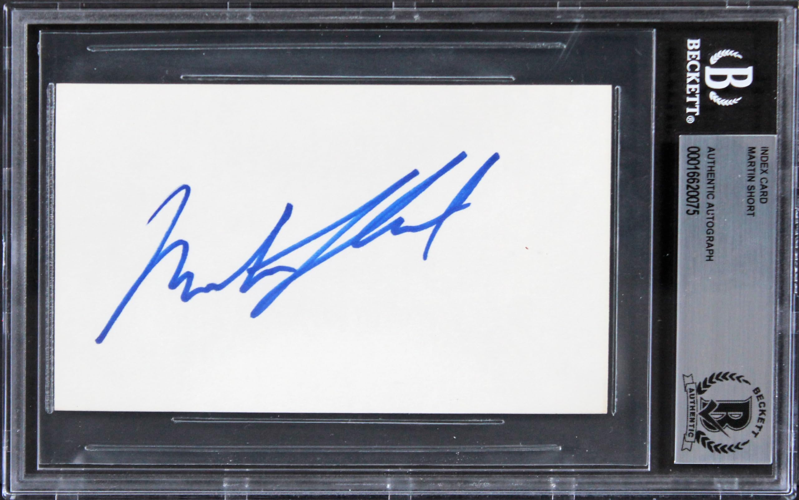 Martin Short Three Amigos! Authentic Signed 3x5 Index Card BAS Slabbed 1