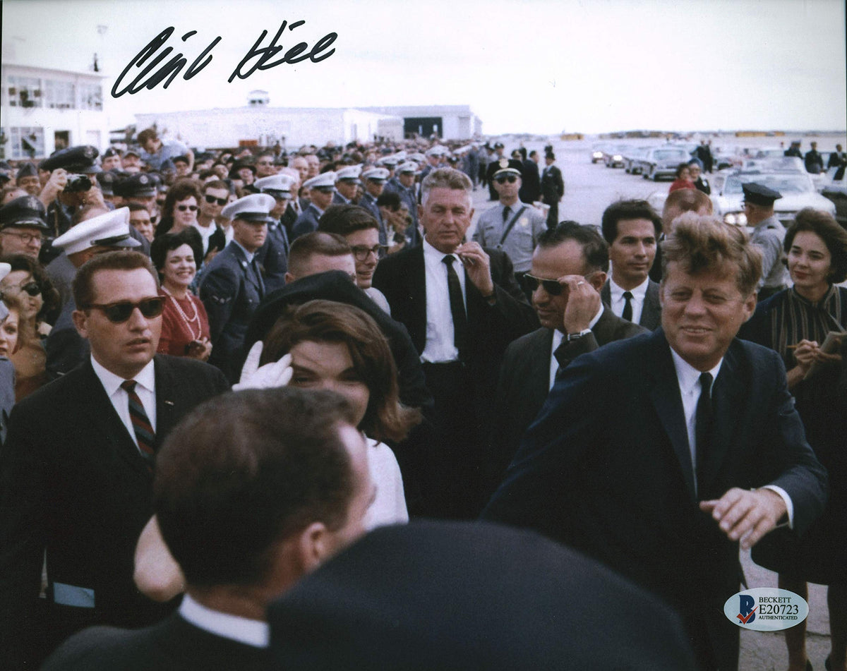 Clint Hill JFK Assassination Secret Service Agent Signed 8x10 Photo BAS #E20723