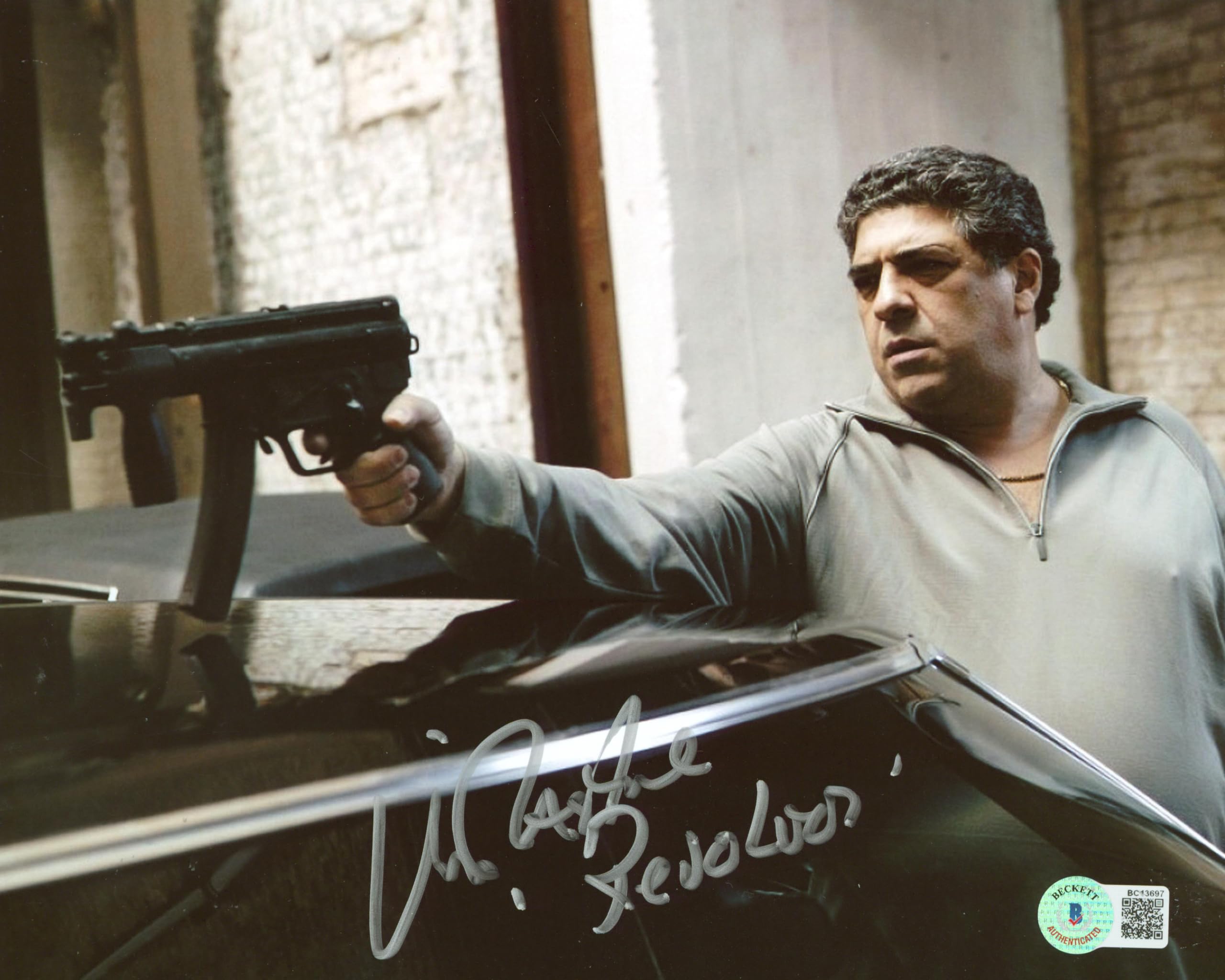 Vincent Pastore The Sopranos "Revolver" Authentic Signed 8x10 Photo BAS #BC13697