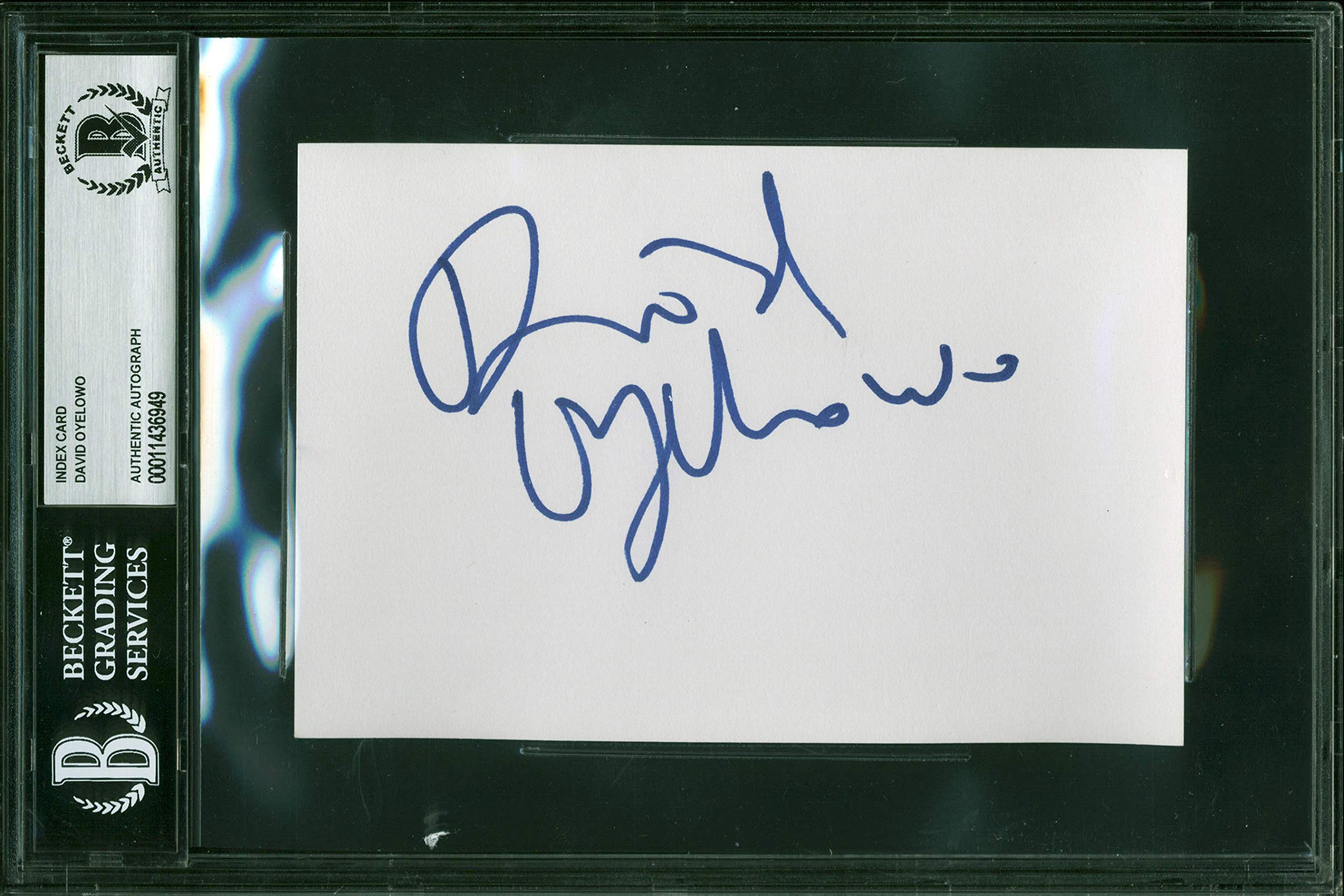David Oyelowo Selma Authentic Signed 4x6 Index Card Autographed BAS Slabbed
