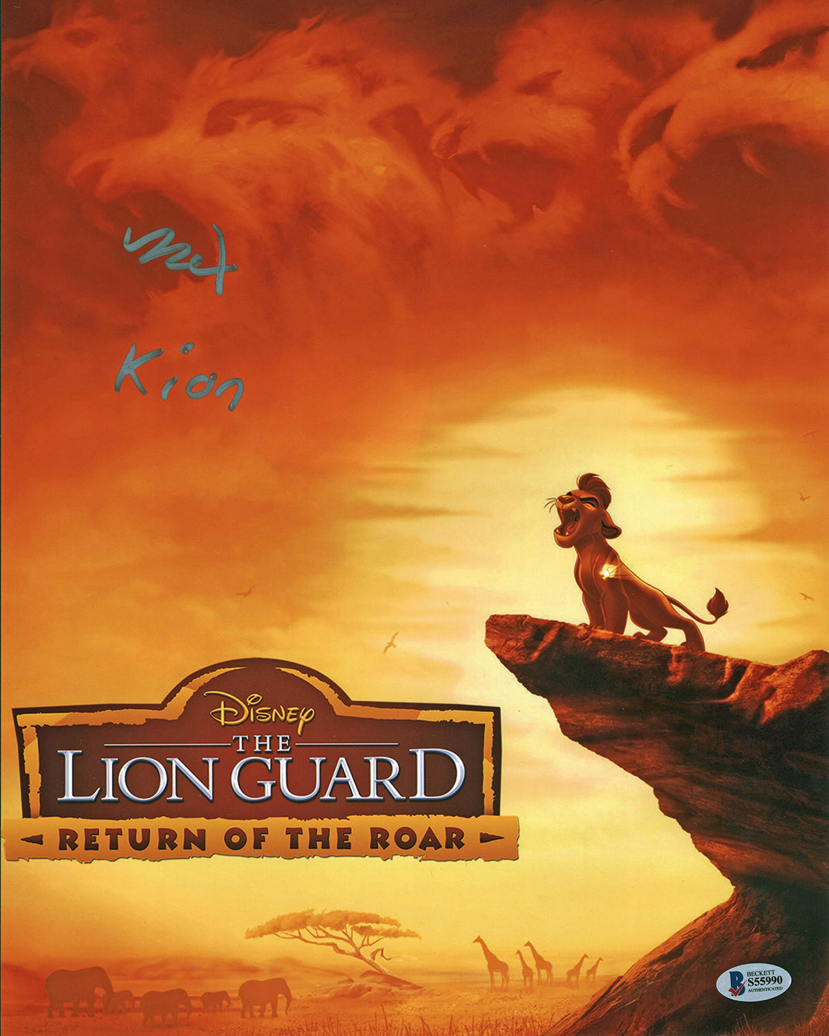 Max Charles The Lion Guard Return Of The Roar Signed 11x14 Photo BAS #S55990