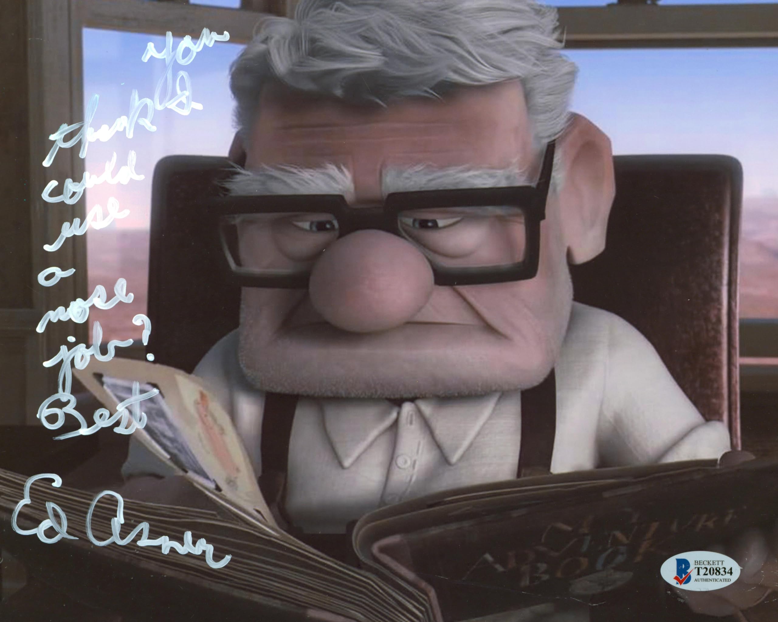 Ed Asner Up "You Think I Could Use A Nose Job?" Signed 8x10 Photo BAS #T20834