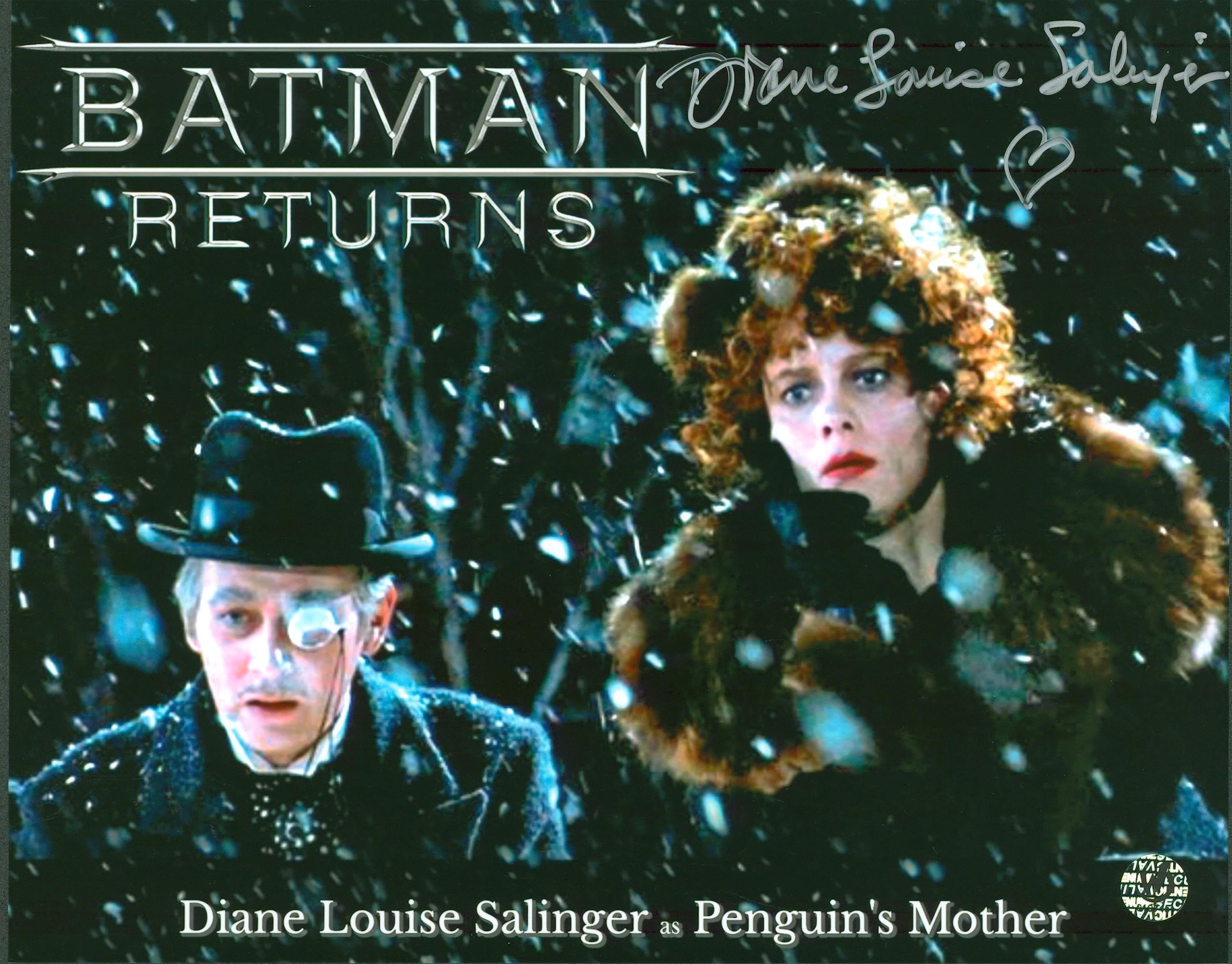Diane Louise Salinger Batman Returns Signed 8x10 Photo Wizard World #019745