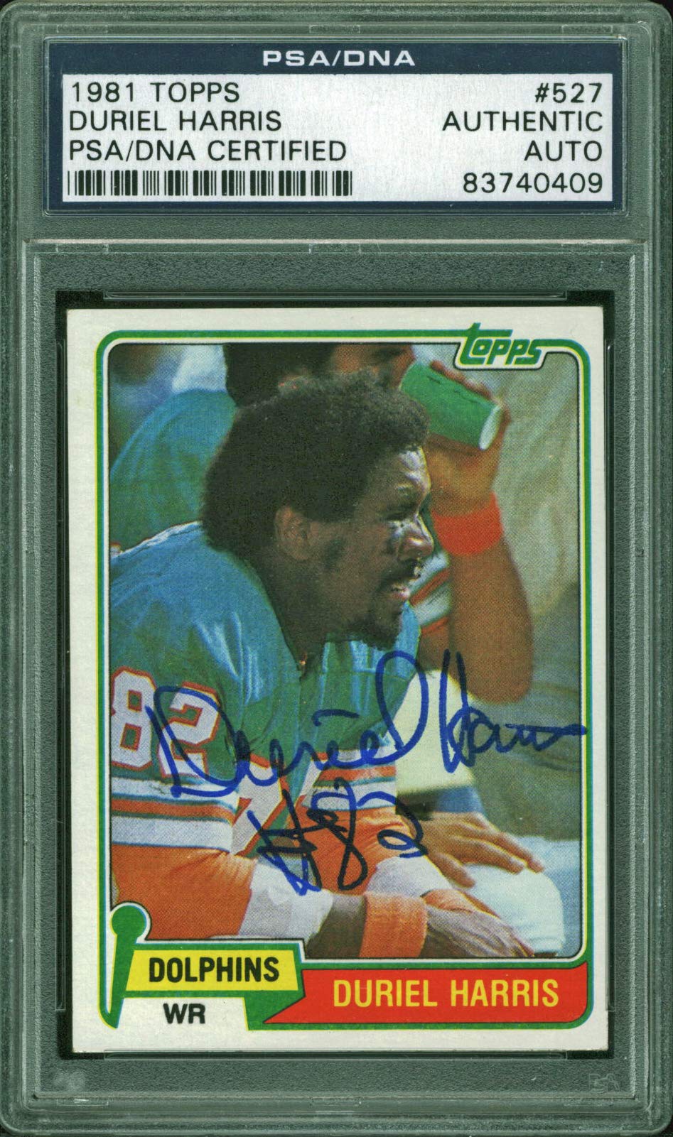 Cowboys Duriel Harris Authentic Signed 1981 Topps #527 Auto Card PSA/DNA Slabbed