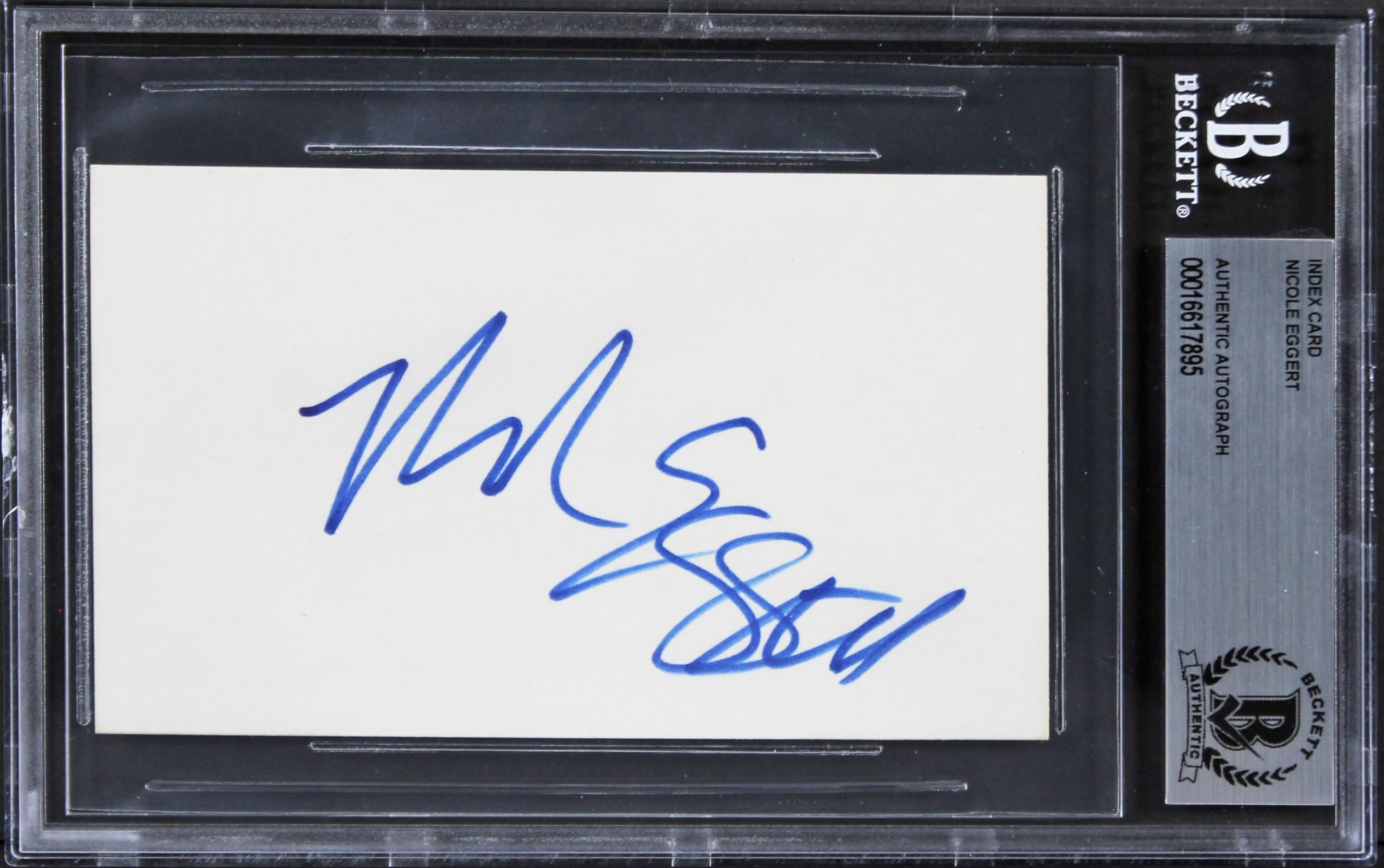 Nicole Eggert Baywatch Authentic Signed 3x5 Index Card Autographed BAS Slabbed 2