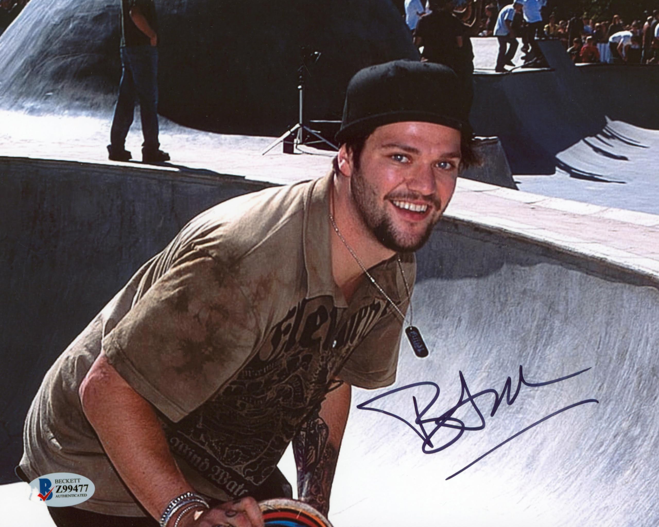 Bam Margera Jackass Authentic Signed 8x10 Photo Autographed BAS #Z99477