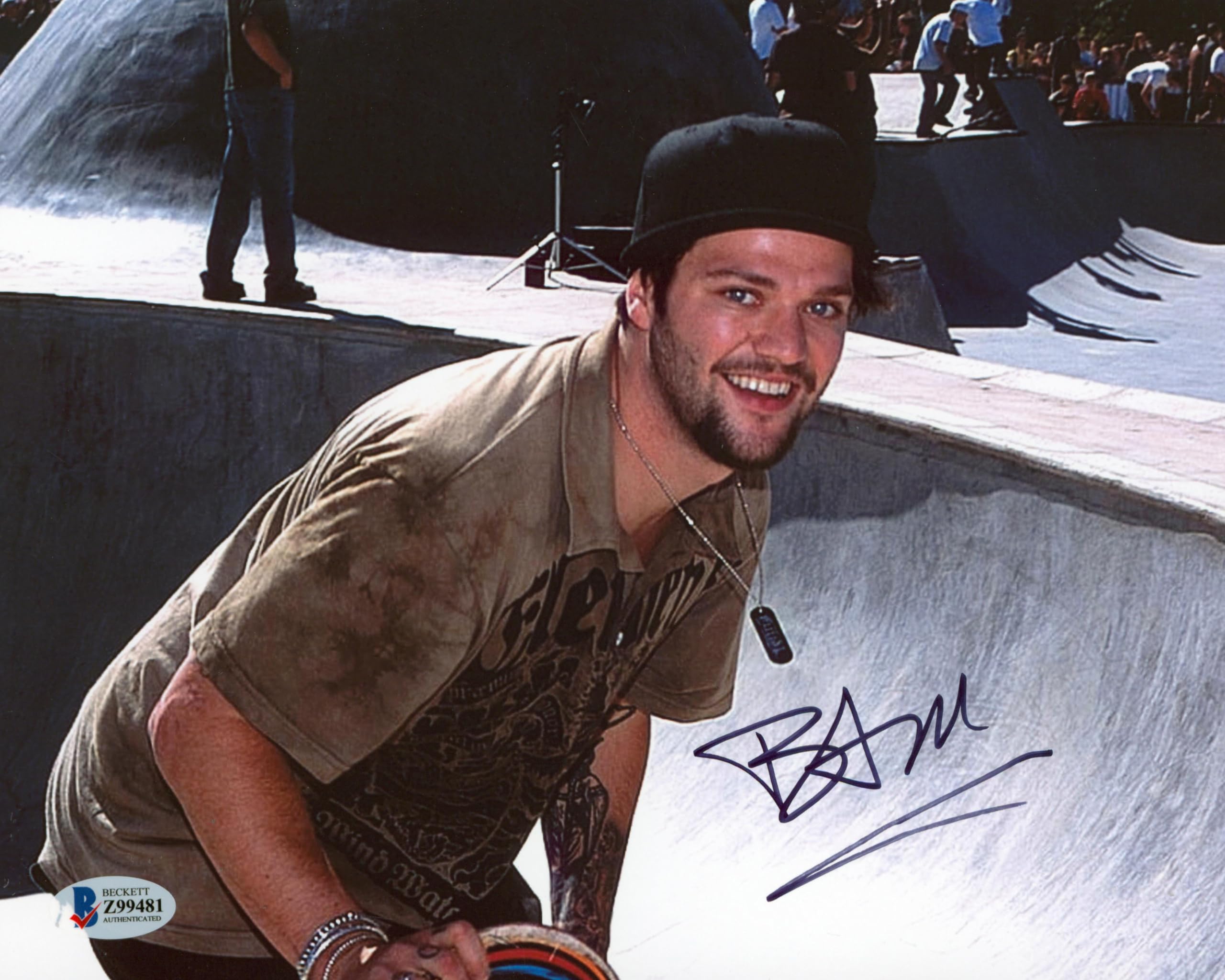 Bam Margera Jackass Authentic Signed 8x10 Photo Autographed BAS #Z99481