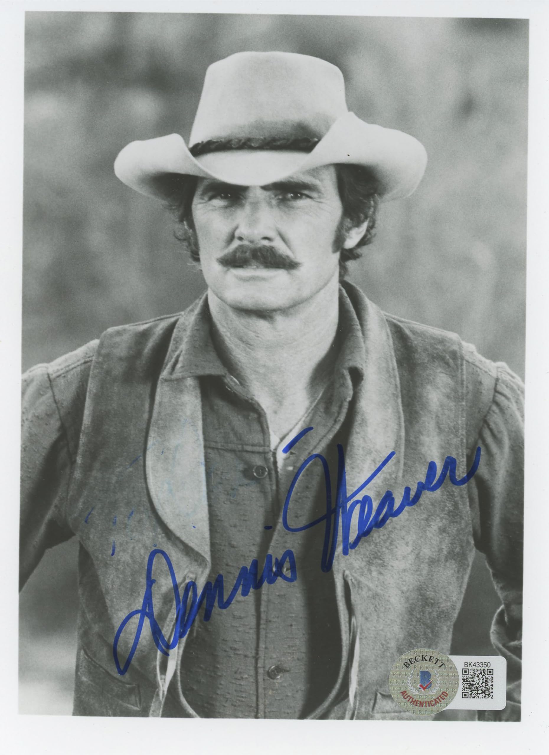 Dennis Weaver Gunsmoke Authentic Signed 5x7 Black & White Photo BAS #BK43350