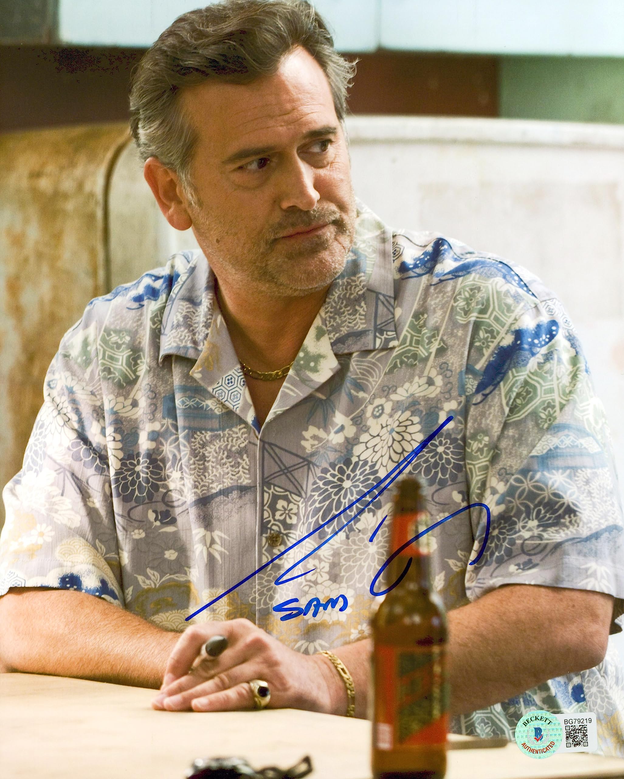 Bruce Campbell Burn Notice "Sam" Authentic Signed 8x10 Photo BAS #BG79219