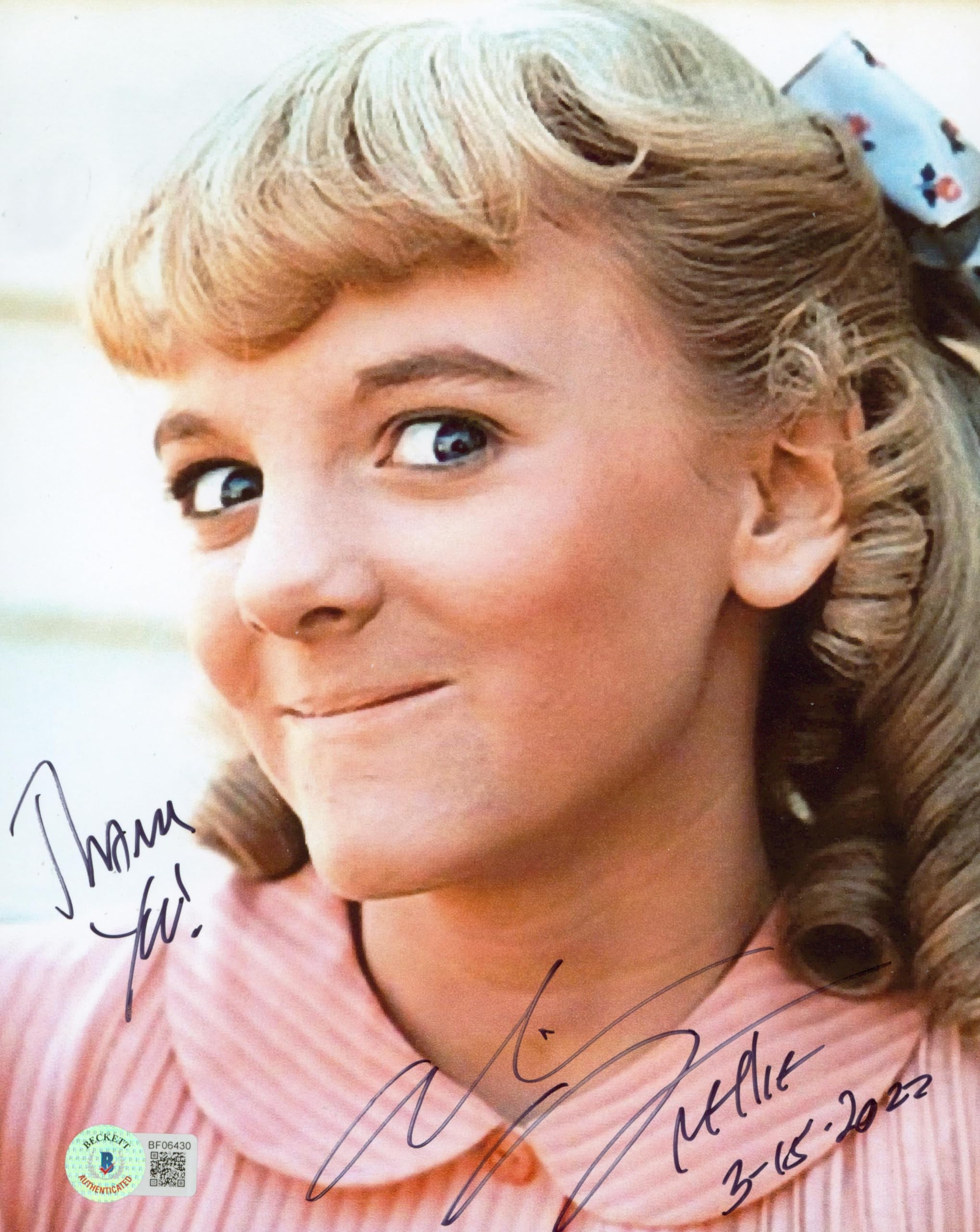 Alison Arngrim Little House on the Prairie "Thank You!" Signed 8x10 Photo BAS 3