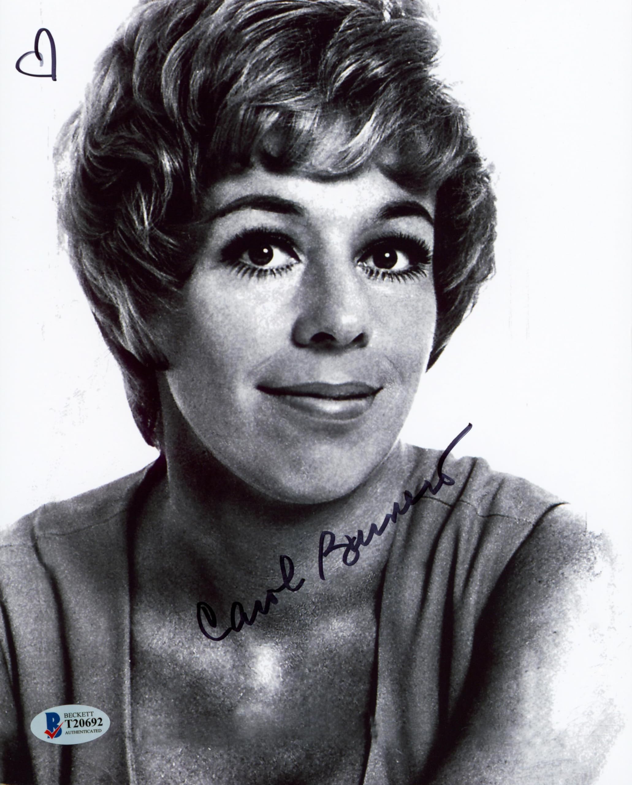 Carol Burnett Authentic Signed 8x10 Photo Autographed BAS #T20692