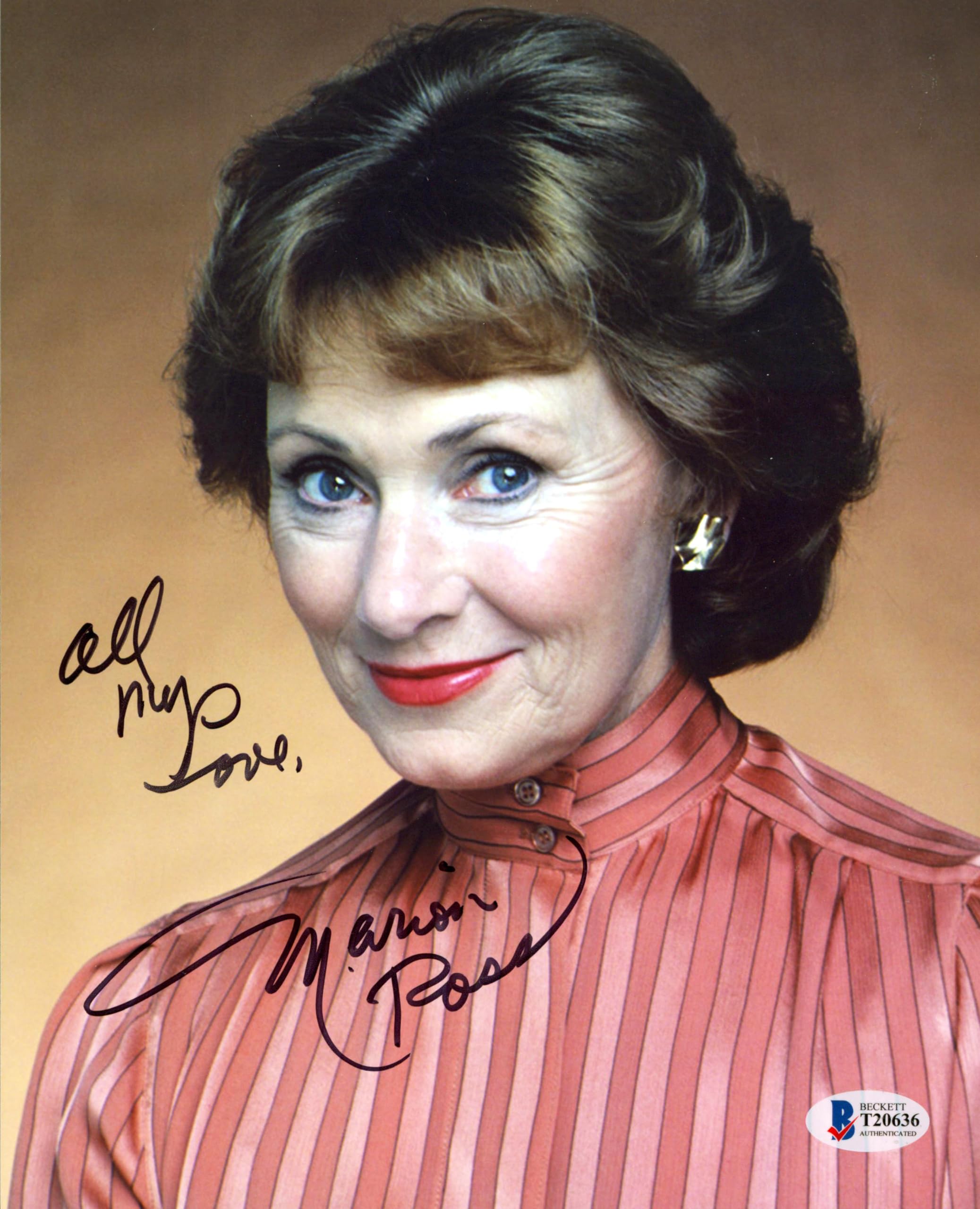 Marion Ross Happy Days "All My Love" Authentic Signed 8x10 Photo BAS #T20636