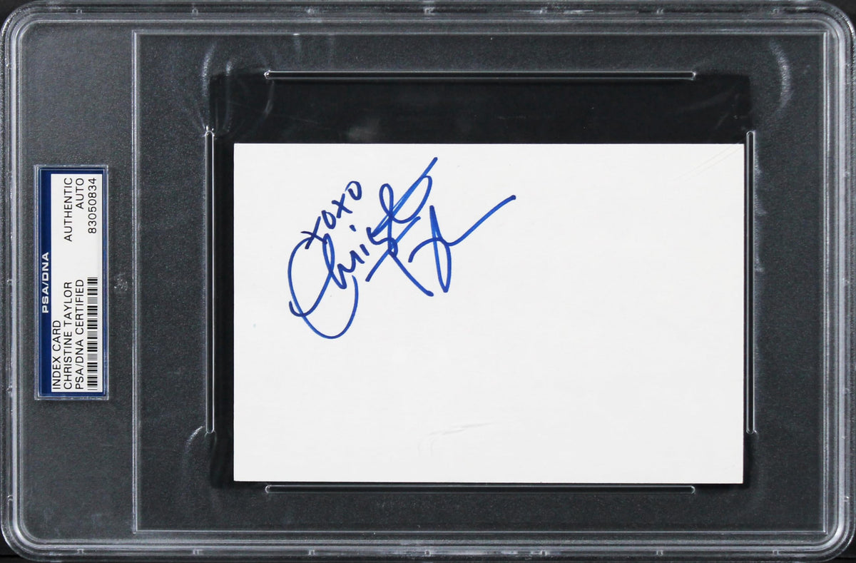 Christine Taylor Authentic Signed 4x6 Index Card Autographed PSA/DNA Slabbed 2