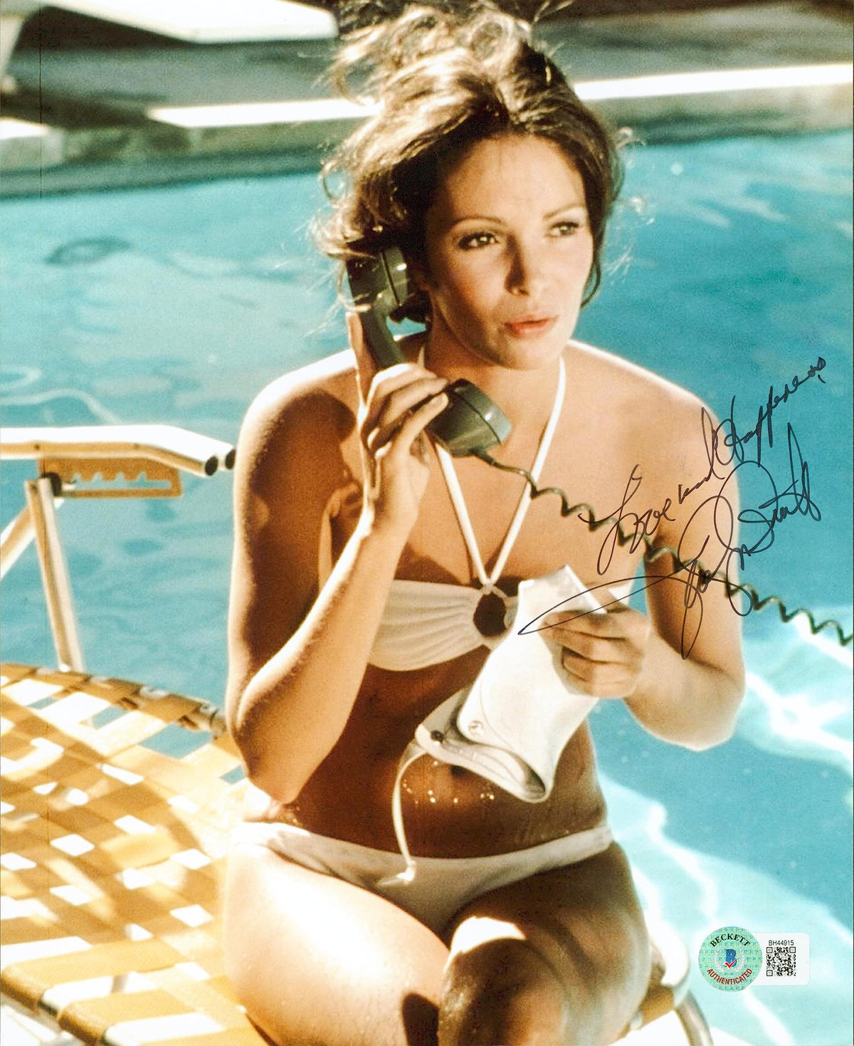 Jaclyn Smith Charlie's Angels "Love & Happiness" Signed 8x10 Photo BAS #BH44915
