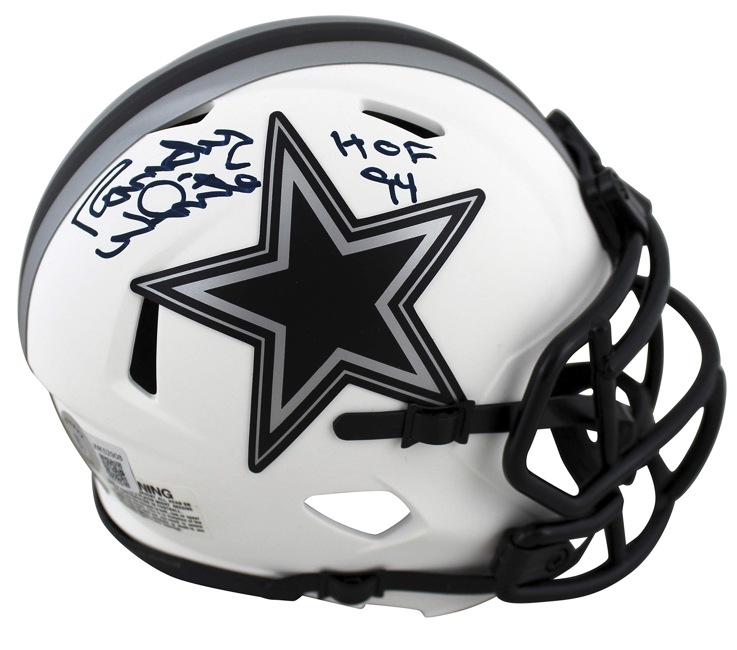 Cowboys Randy White "HOF 94" Authentic Signed Lunar Speed Mini Helmet BAS Wit