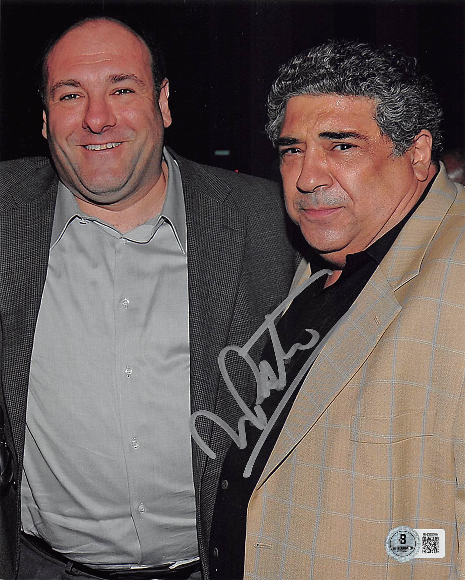 Vincent Pastore The Sopranos Authentic Signed 8x10 Vertical Photo BAS 2