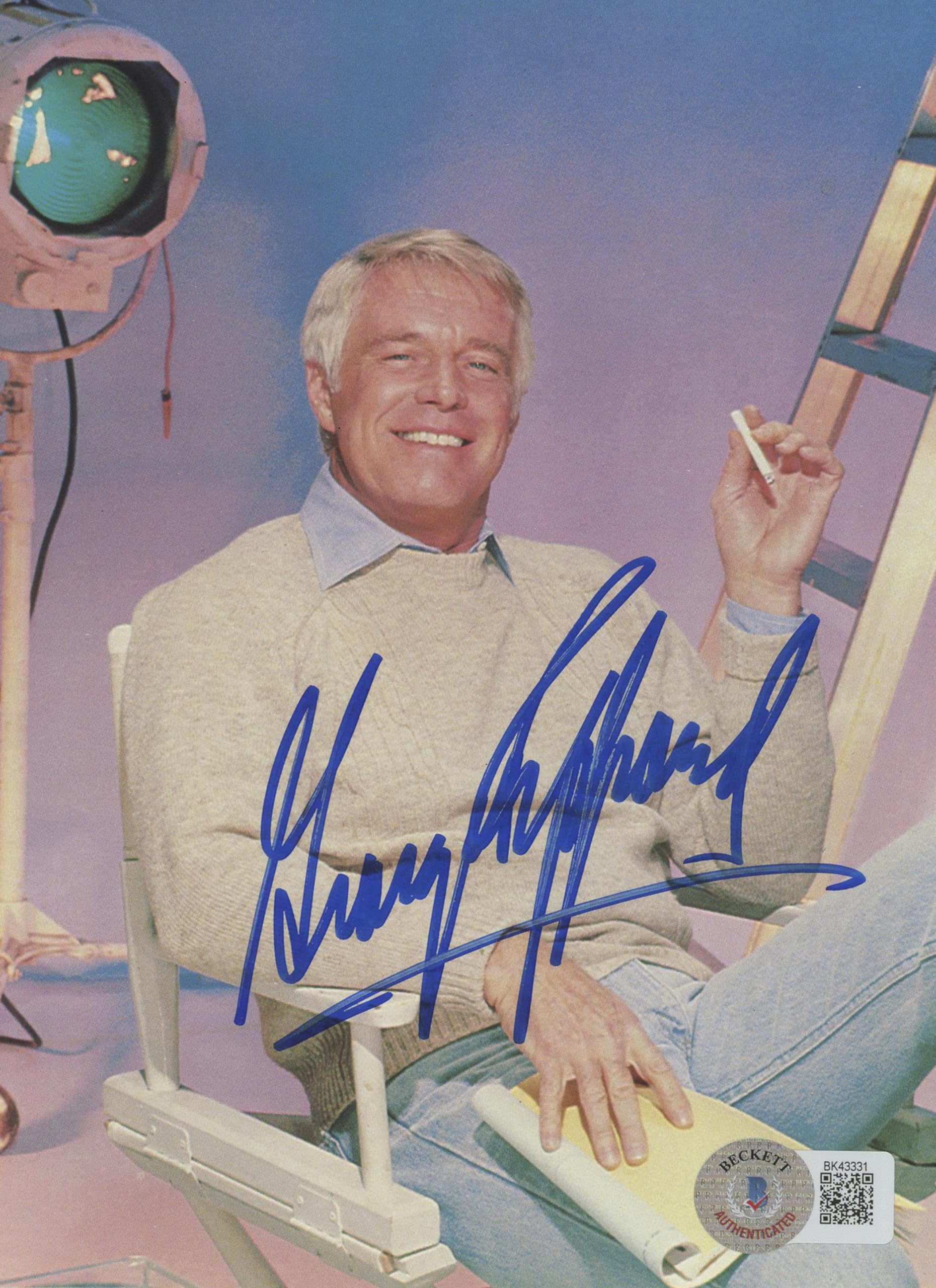 George Peppard Breakfast At Tiffany's Authentic Signed 5x7 Photo BAS #BK43331