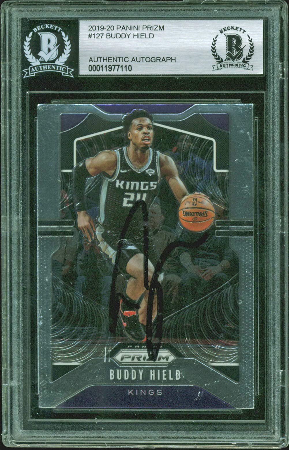 Kings Buddy Hield Authentic Signed 2019 Panini Prizm #127 Auto Card BAS Slabbed