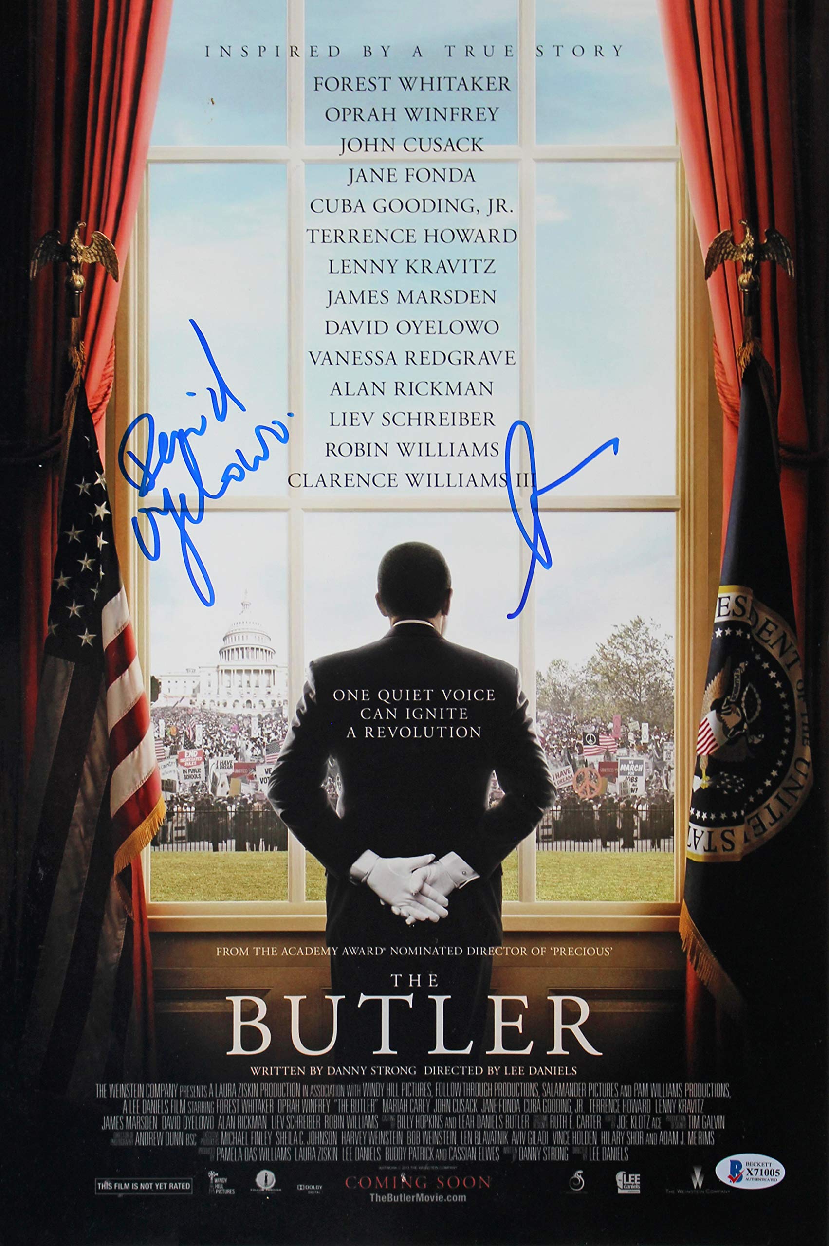 David Oyelowo & Lee Daniels The Butler Authentic Signed 12x18 Photo BAS #X71005